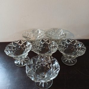 Set of 6 Glass Dessert Dishes.