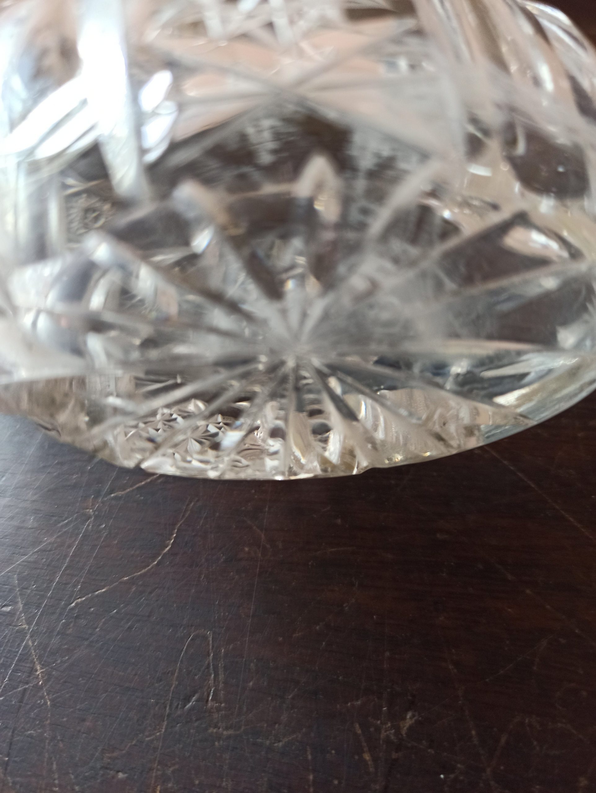 Vintage German Crystal Oil Pourer. Excellent Condtion. Original Label. - Image 9