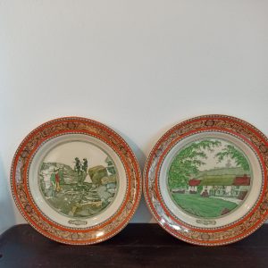 A Pair of Lorna Doone Plates By Adams Pottery. 1910s