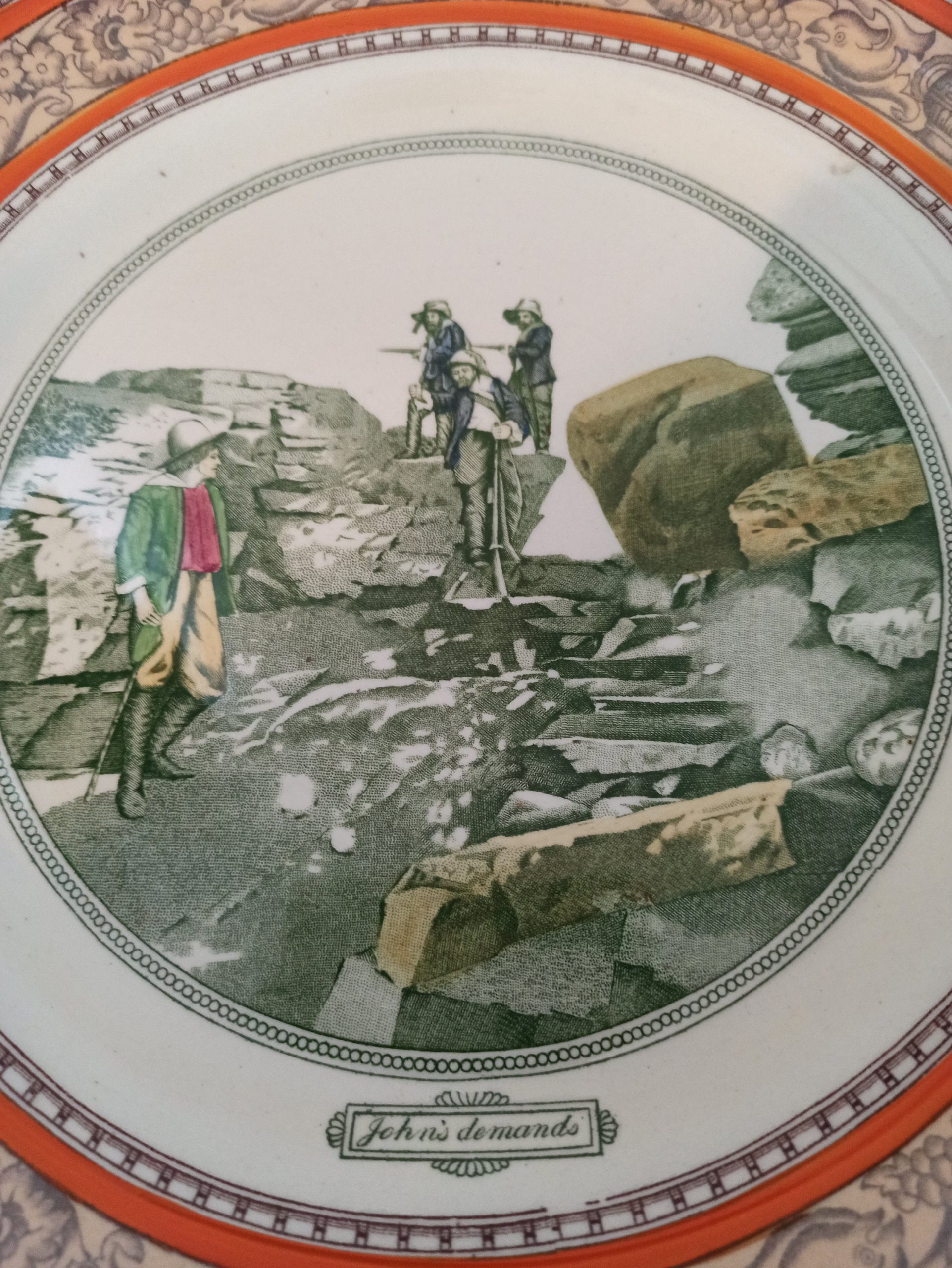 A Pair of Lorna Doone Plates By Adams Pottery. 1910s - Image 2