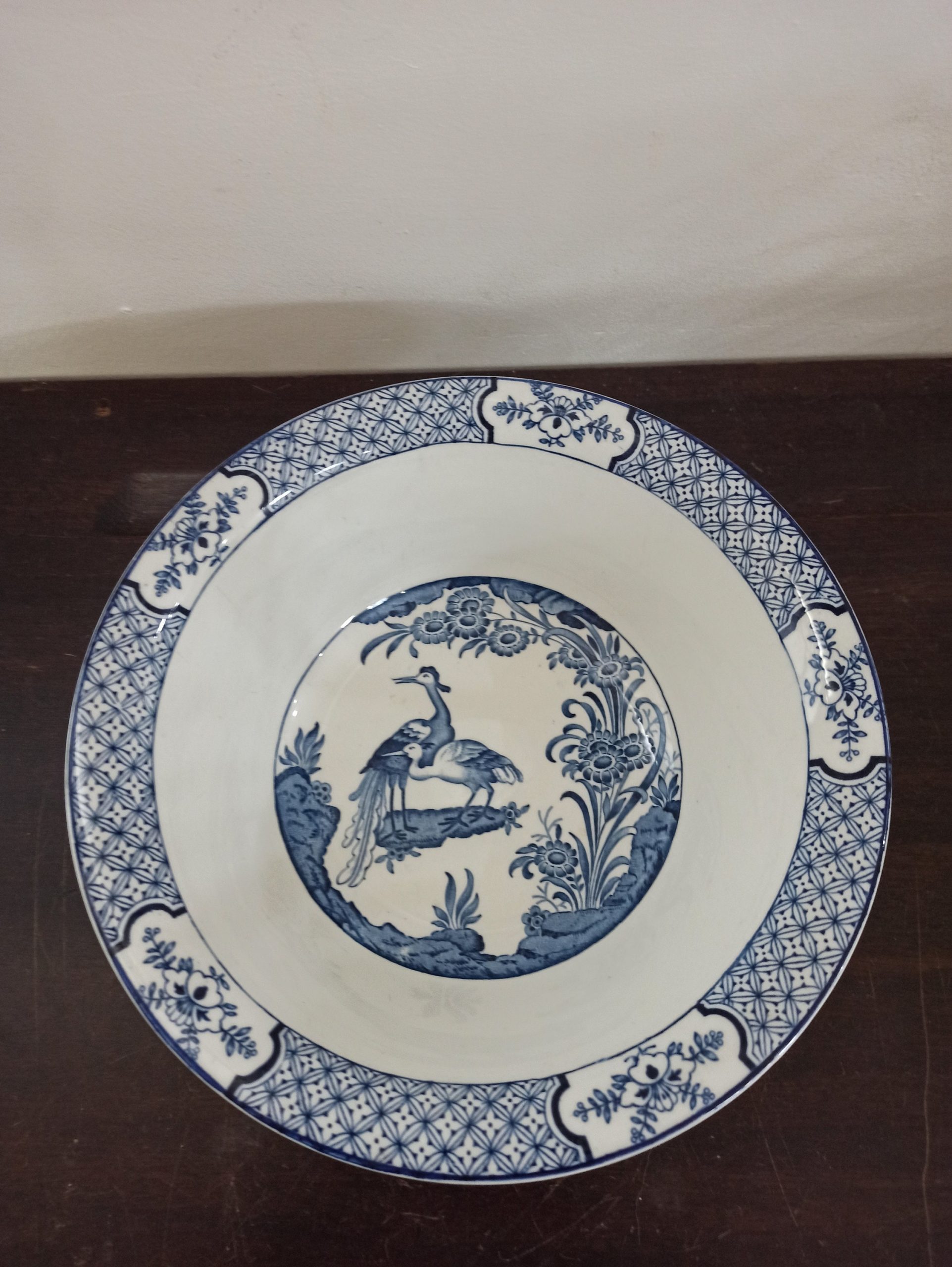 Vintage Fruit Bowl. Blue And White. "Yuan" by Wood and Sons. Excellent Condition. - Image 2