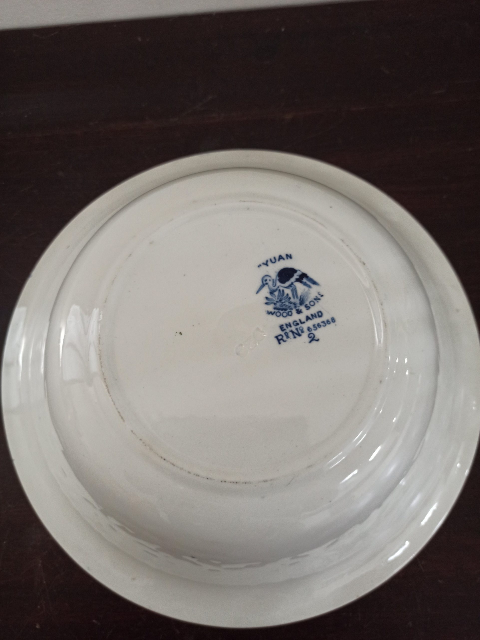 Vintage Fruit Bowl. Blue And White. "Yuan" by Wood and Sons. Excellent Condition. - Image 6