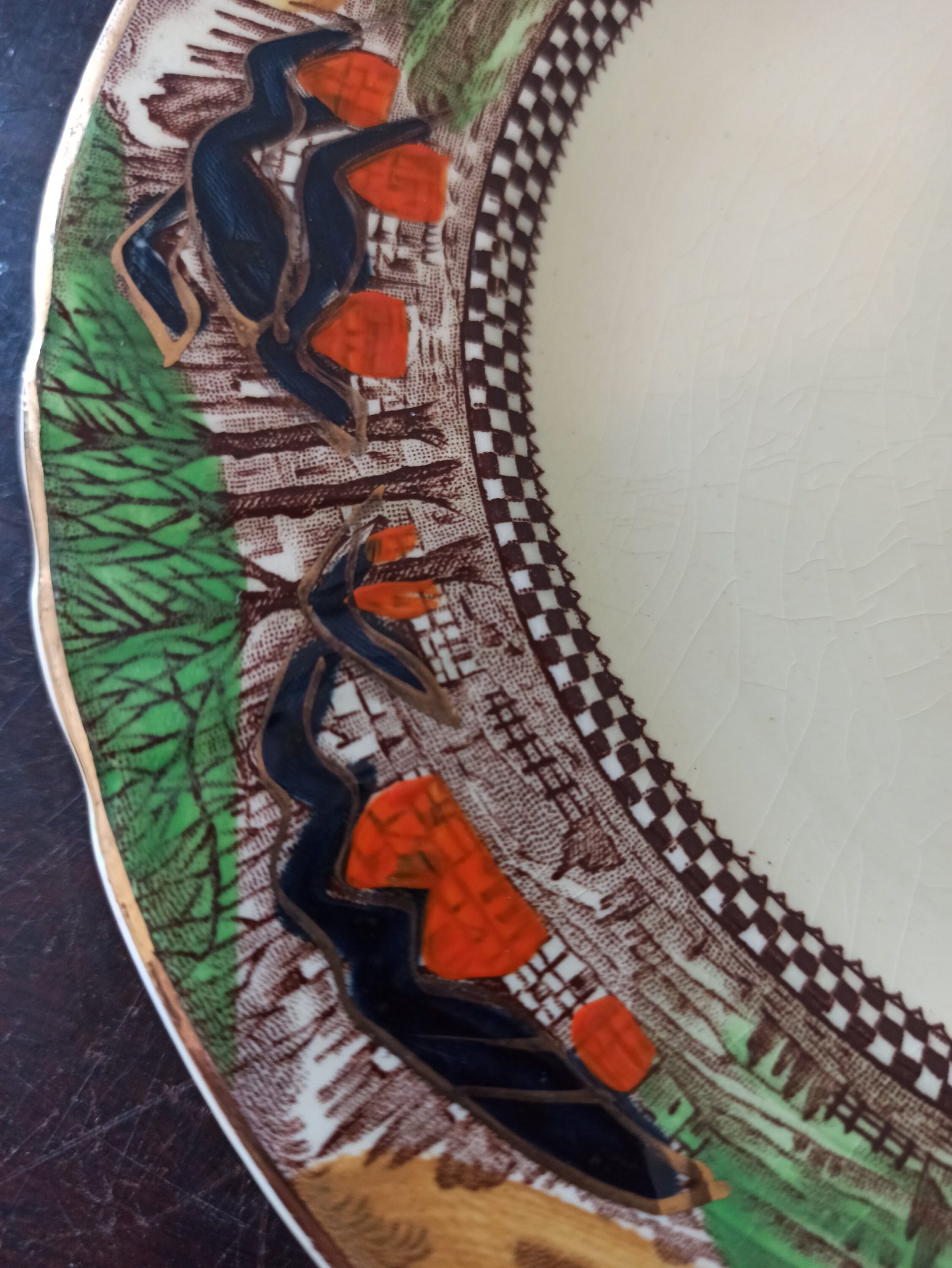 Art Deco Myott "Englands Countryside" Decorative Cabinet / Display Plate. - Image 4