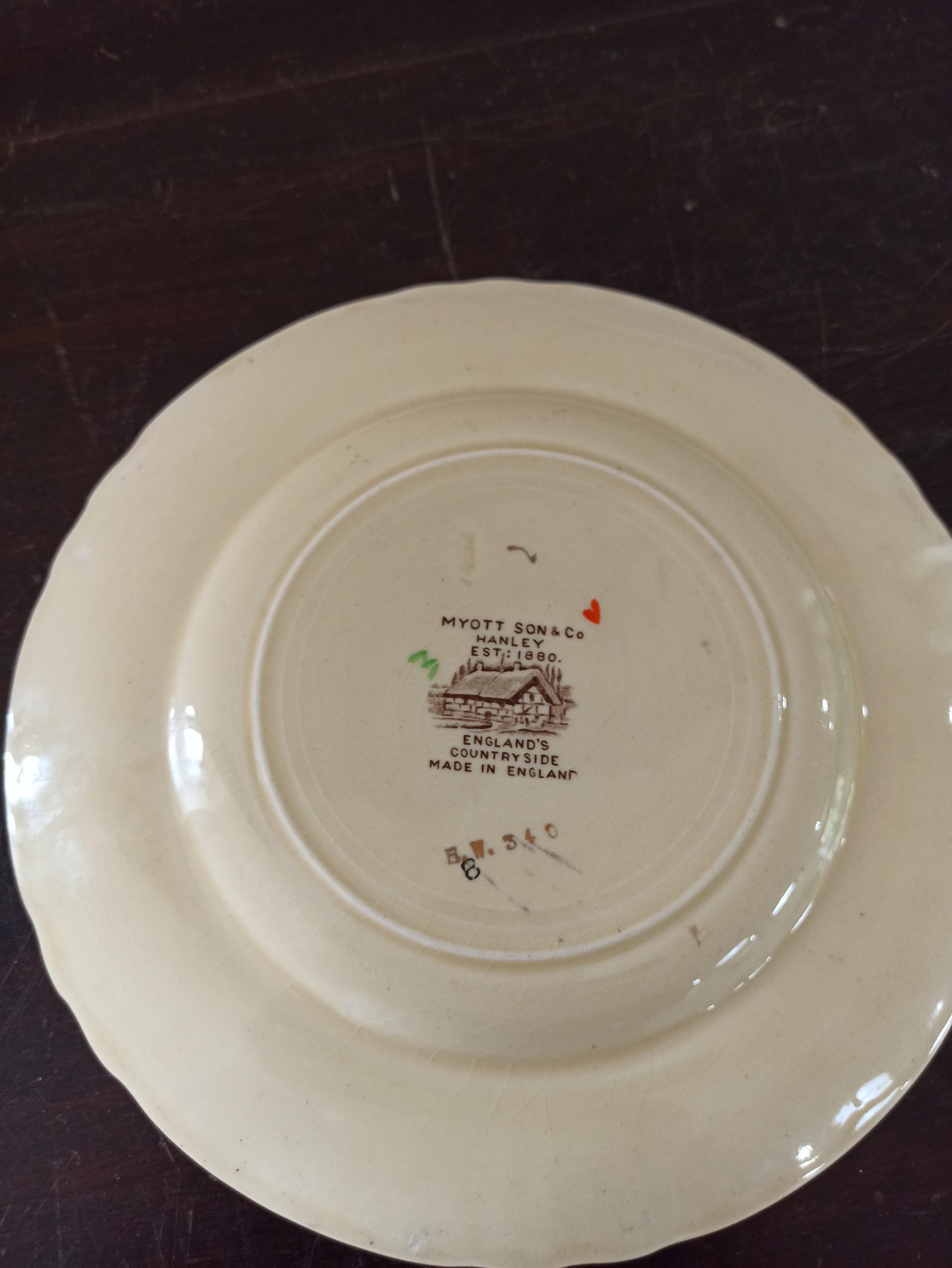 Art Deco Myott "Englands Countryside" Decorative Cabinet / Display Plate. - Image 8