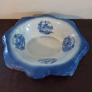 Vintage Ceramic Blue And White Fruit Dish. Good Condition. Staffordshire Ceramics.