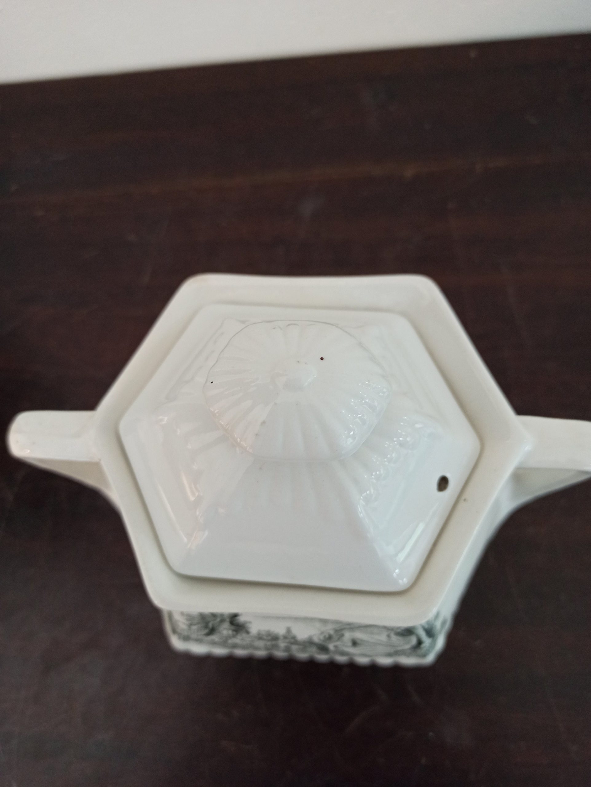 Vintage Lidded Sugar Bowl. Wm Adams. Minuet. - Image 3