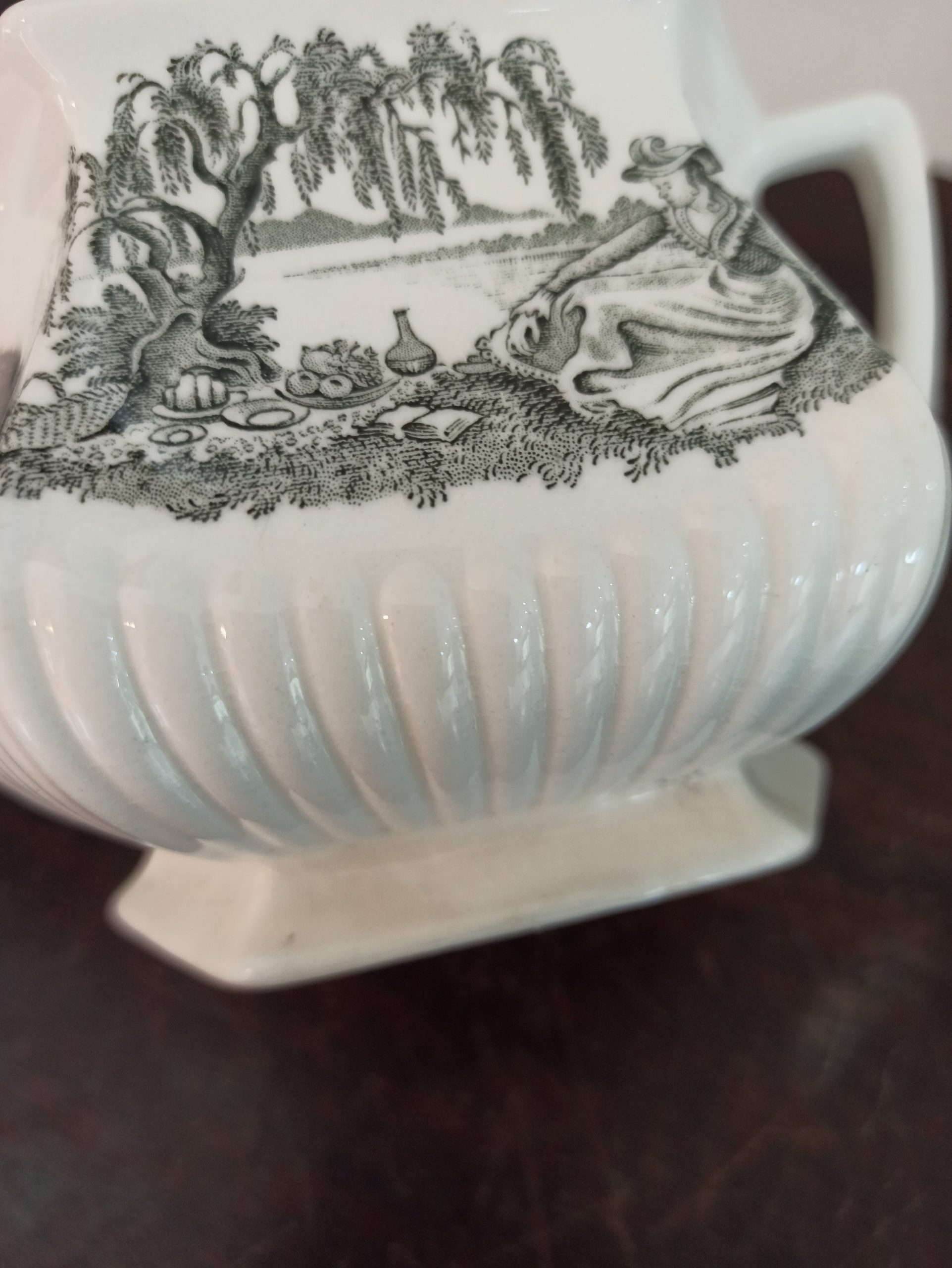 Vintage Lidded Sugar Bowl. Wm Adams. Minuet. - Image 7