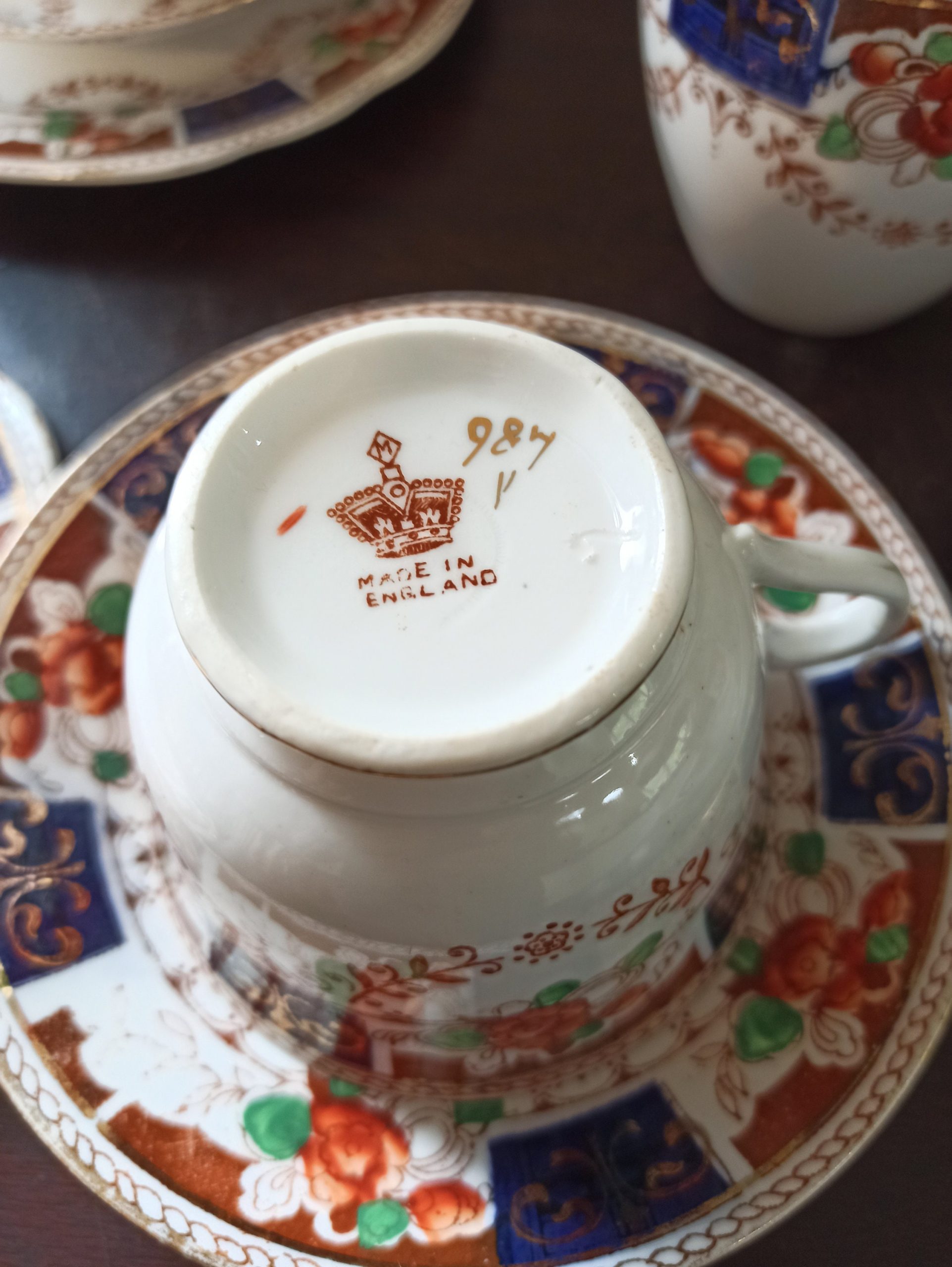 Vintage Imari Style Teaset. Doric China. 1924 - 1935. Acceptable Condition. - Image 7