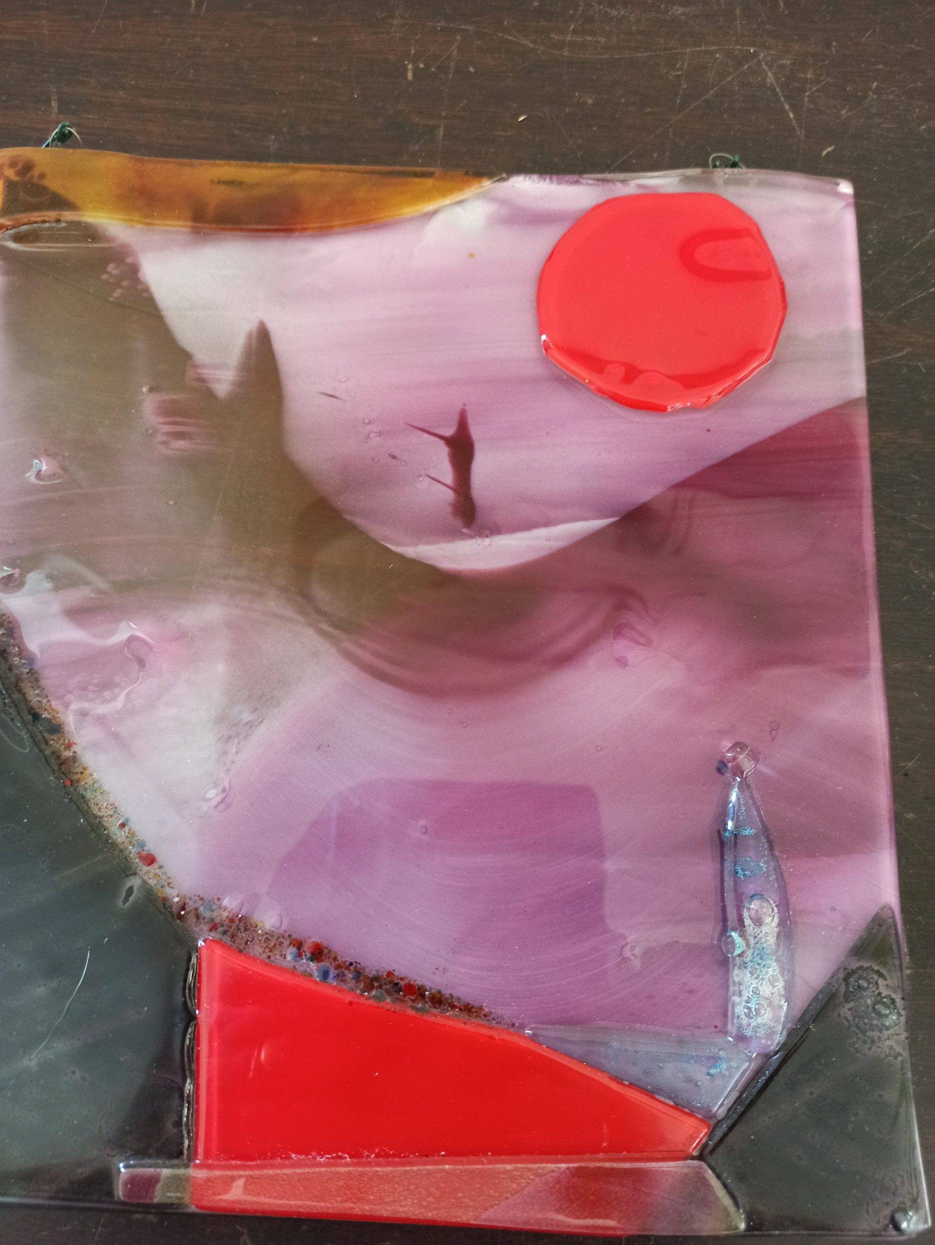A Pair of Retro Abstract Art Glass. Very Good Condition. - Image 5