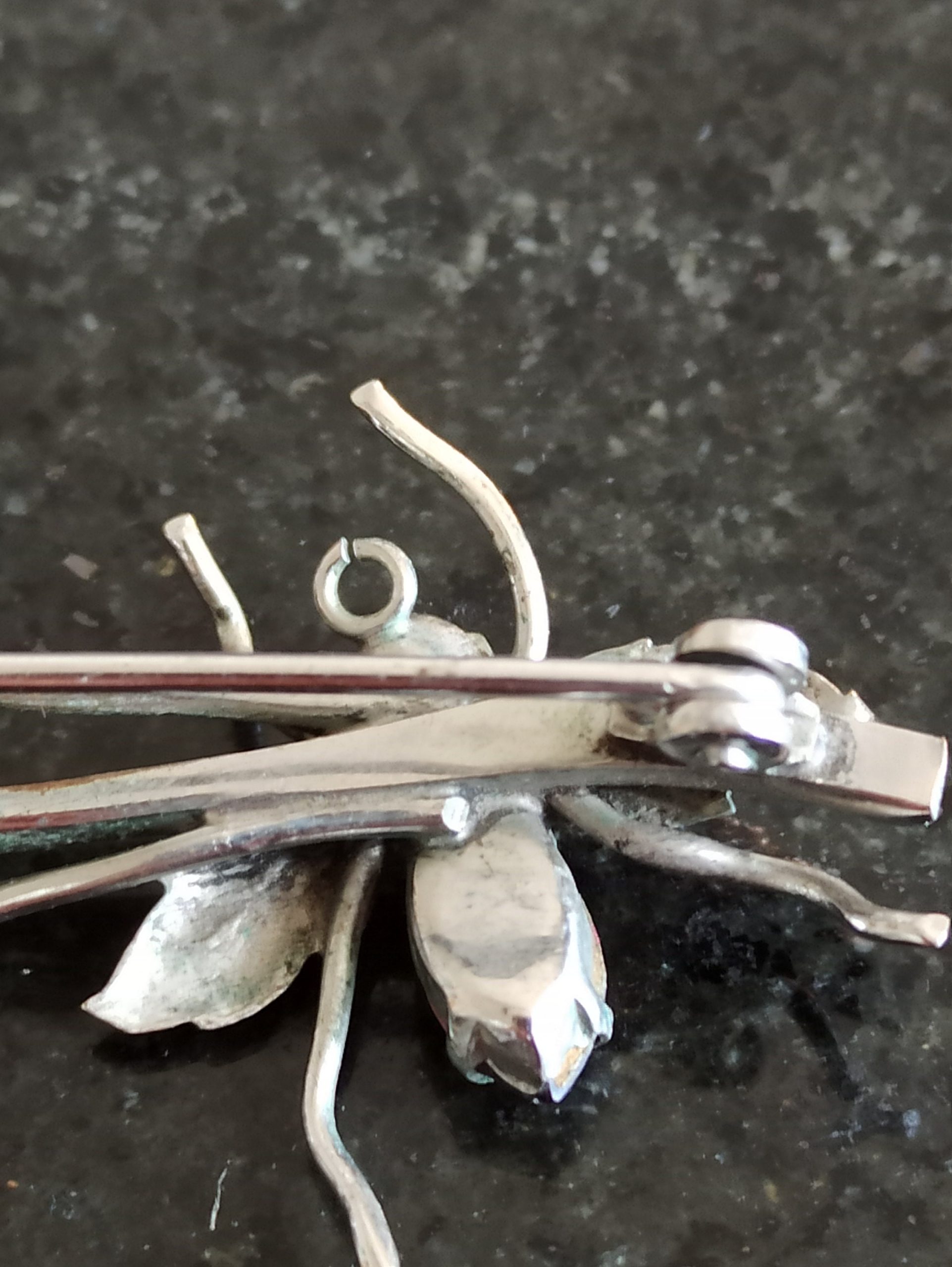 Vintage Purple And Silver Metal Brooch. Very Good Condition. - Image 5