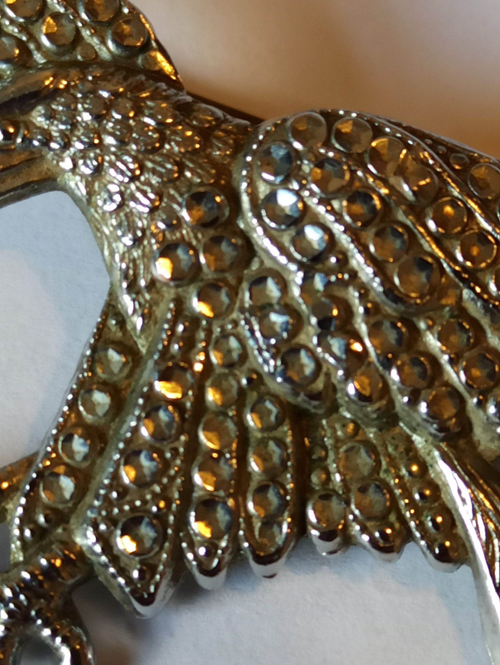 Vintage Marcasite Bird Of Prey Brooch. - Image 4