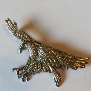 Vintage Marcasite Bird Of Prey Brooch.
