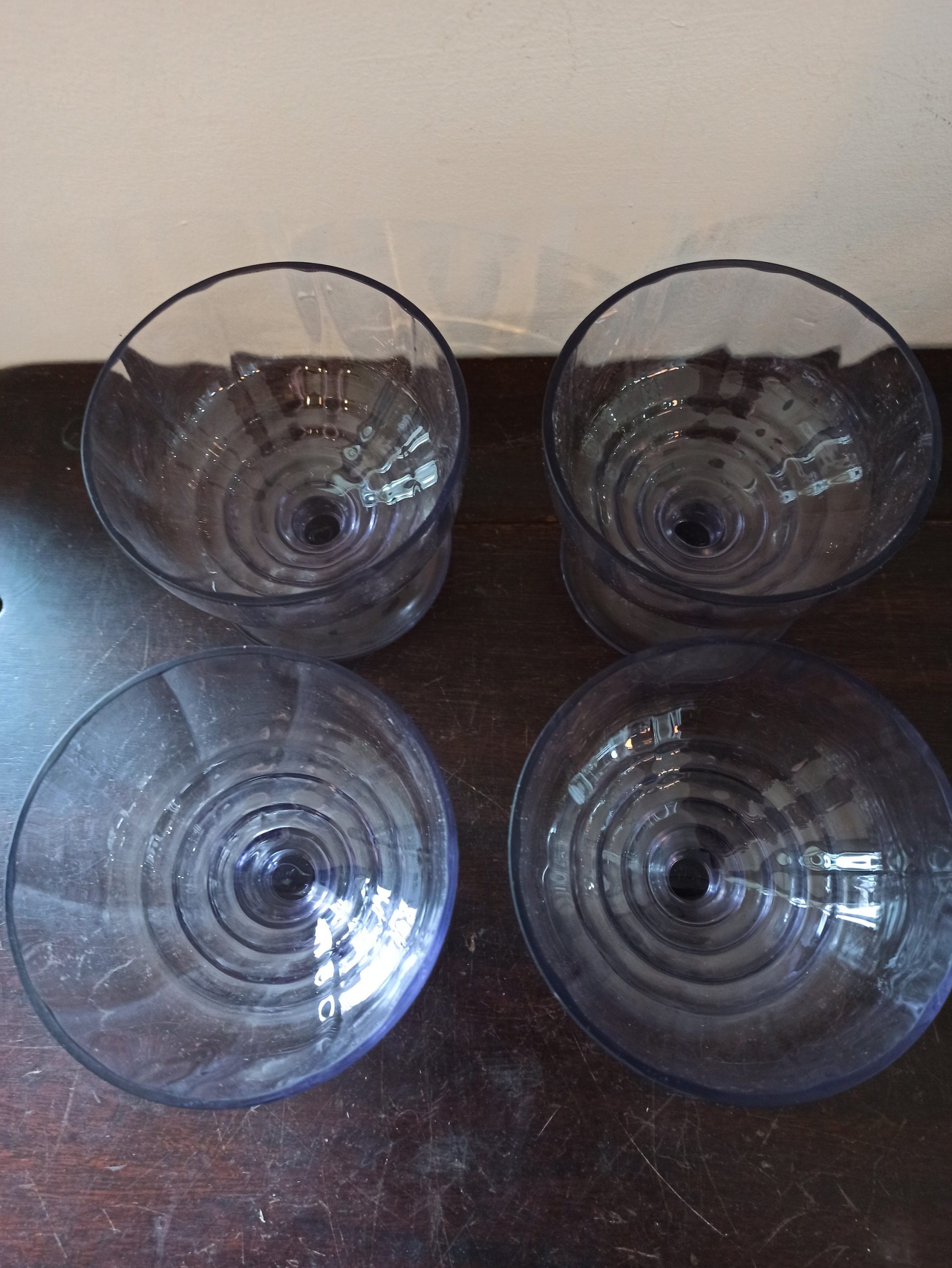 Vintage Purple Pedestal Glass Fruit Dishes. Good Condition. - Image 4