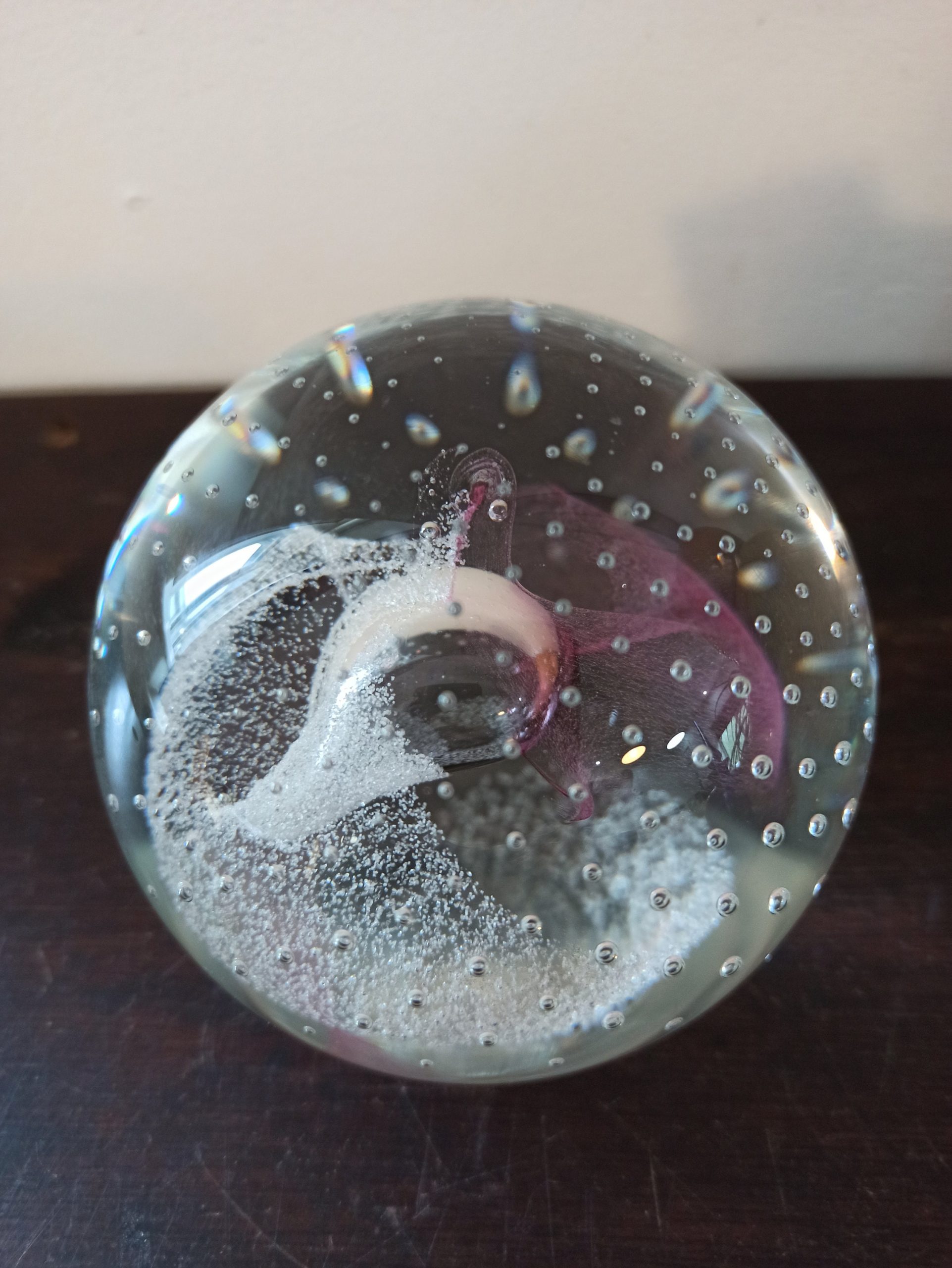 Pink Caithness Paperweight. "Pink Champagne" Vintage. Excellent Condition. - Image 2