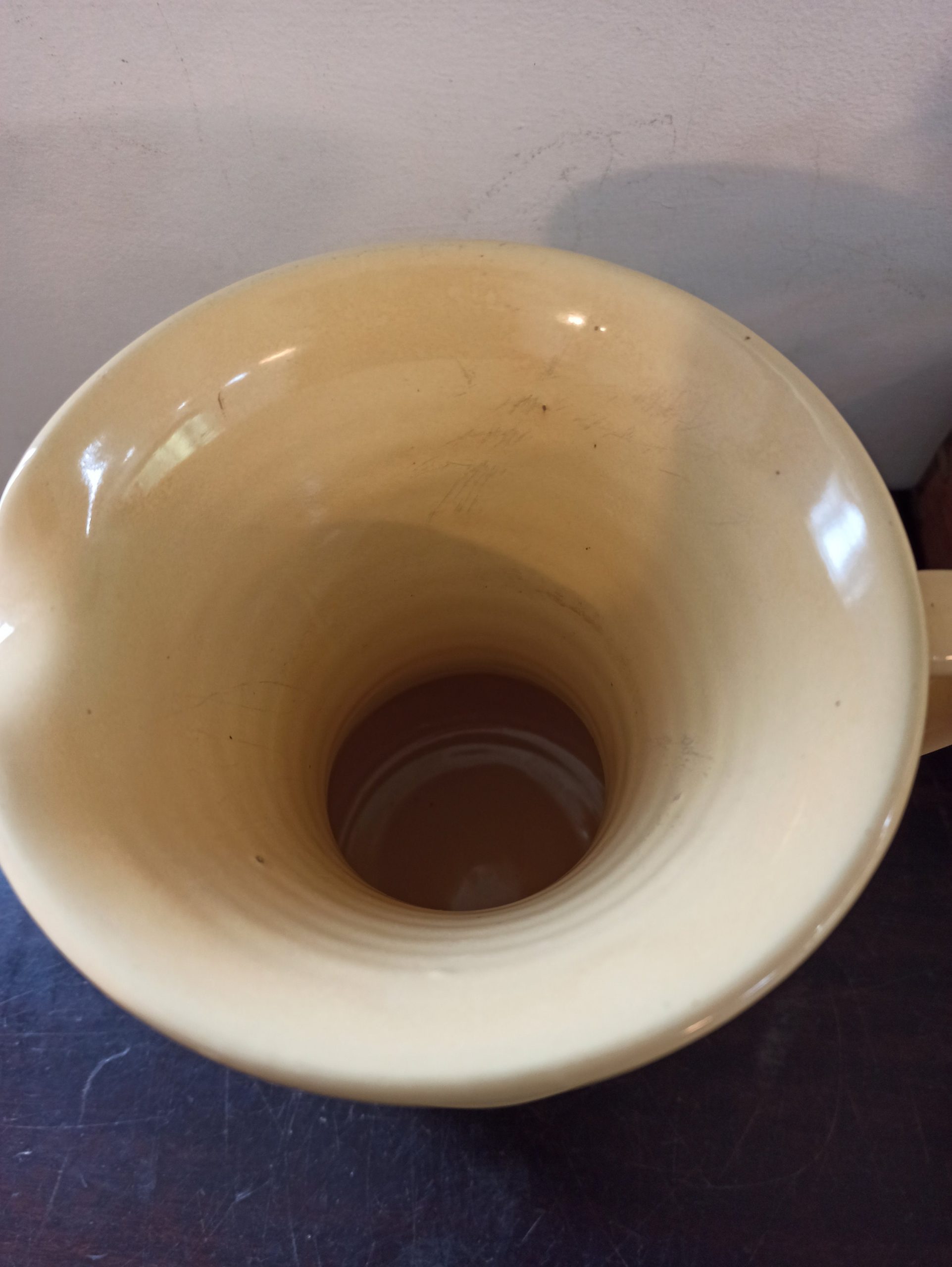 Yellow Ribbed Jug Vase. Lovatt. 1960s. - Image 3