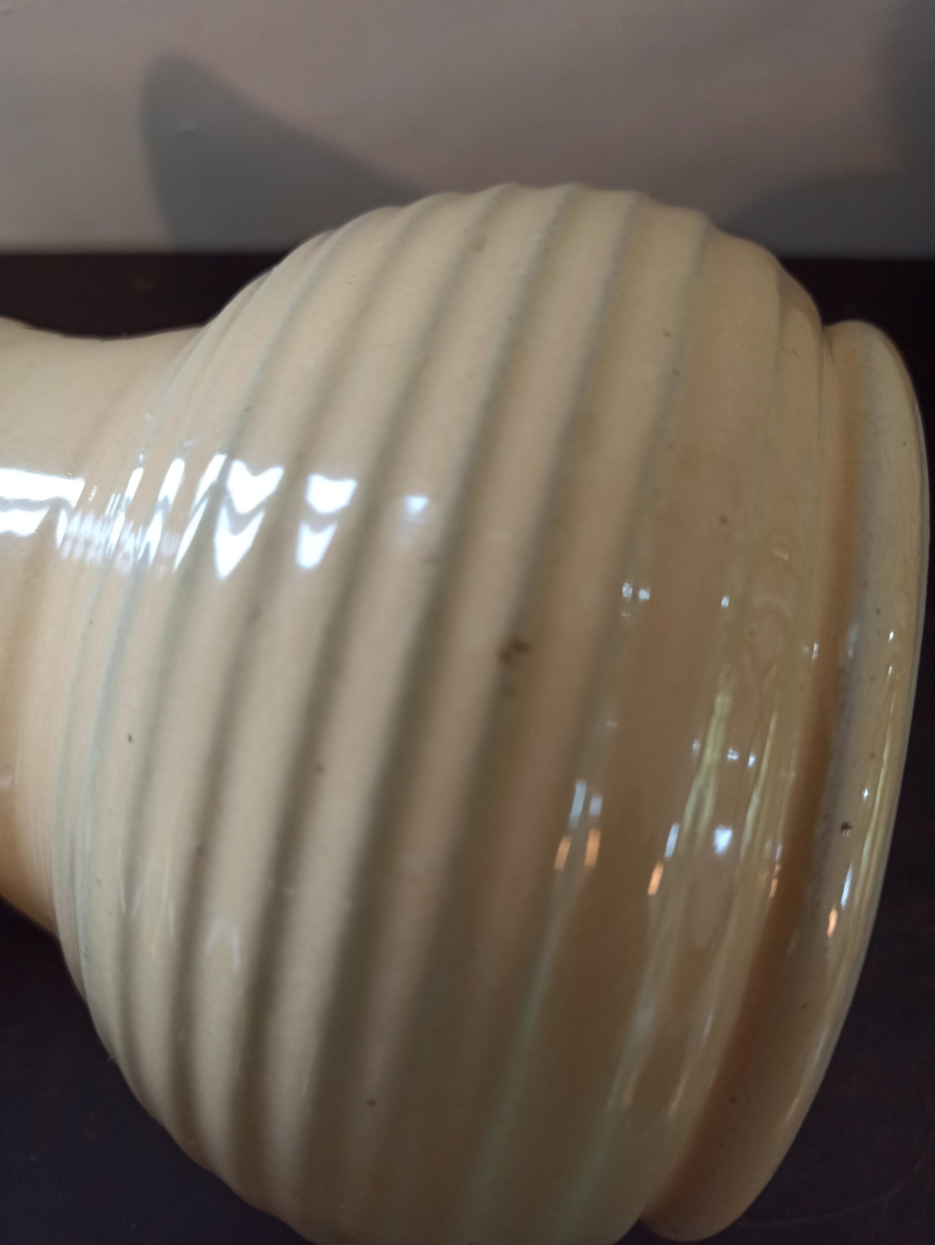 Yellow Ribbed Jug Vase. Lovatt. 1960s. - Image 6
