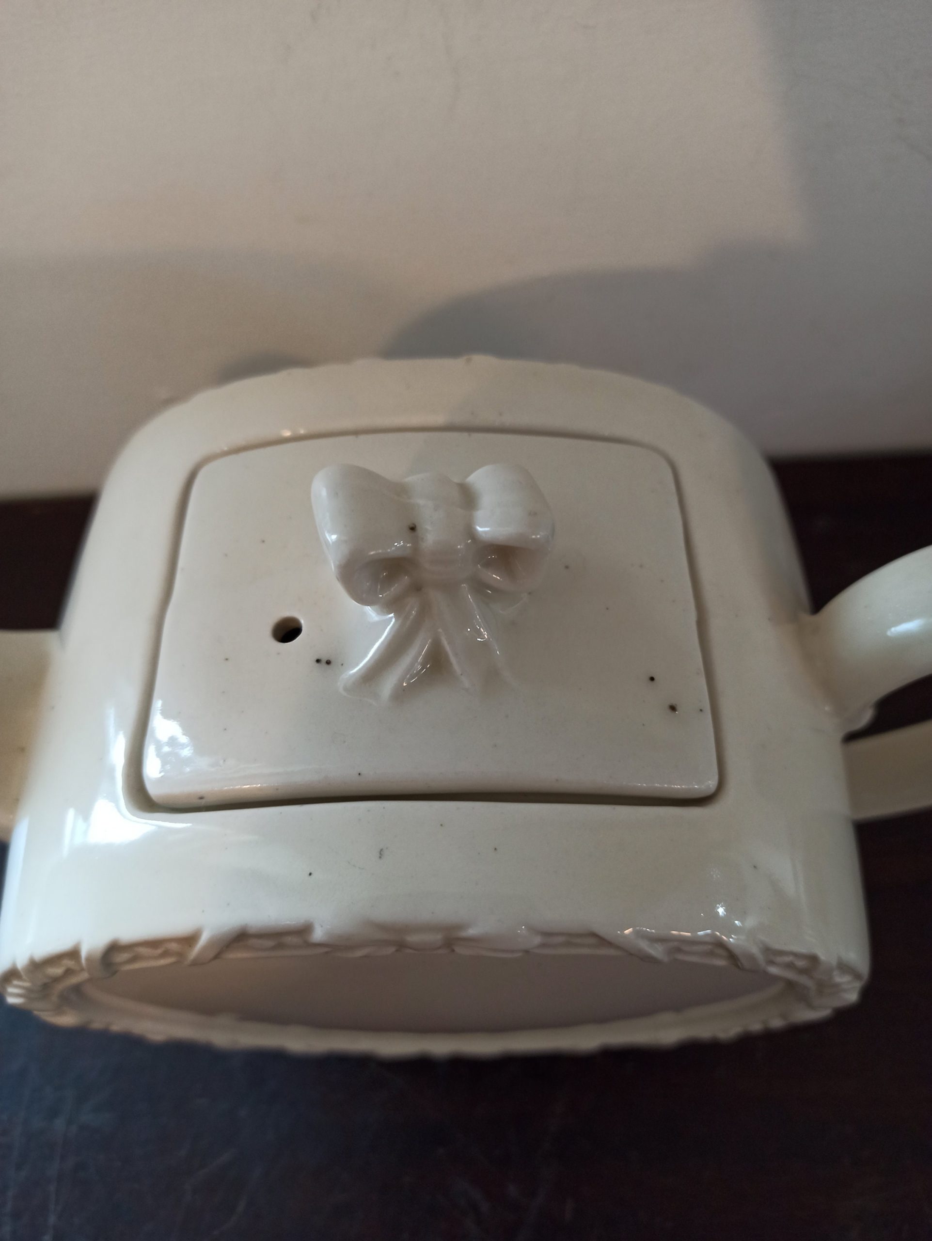Vintage Saddlers Cream Teapot. - Image 3