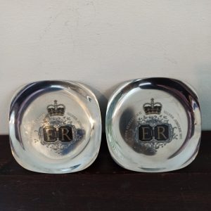 Two Queen Elizabeth II Silver Jubilee Pin Dishes. 1977. Arthur Price.
