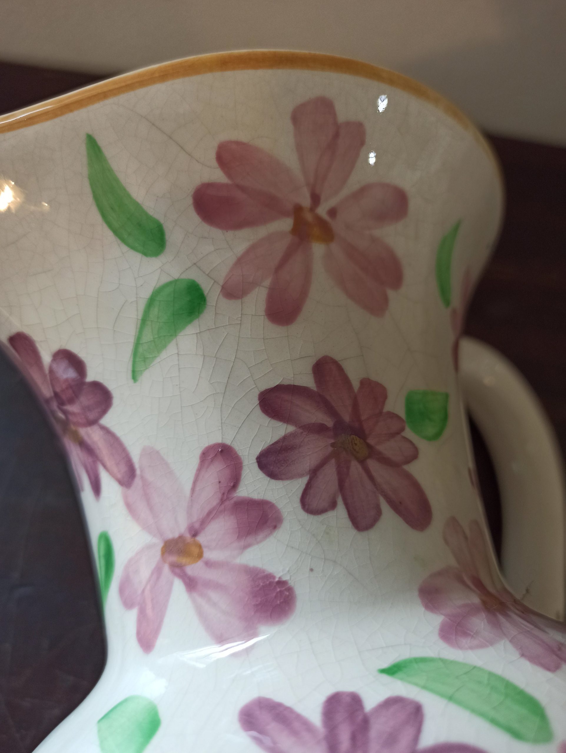 Vintage Urbach Style Floral Jug Vase. Good Condition. 18.5cm Tall - Image 6