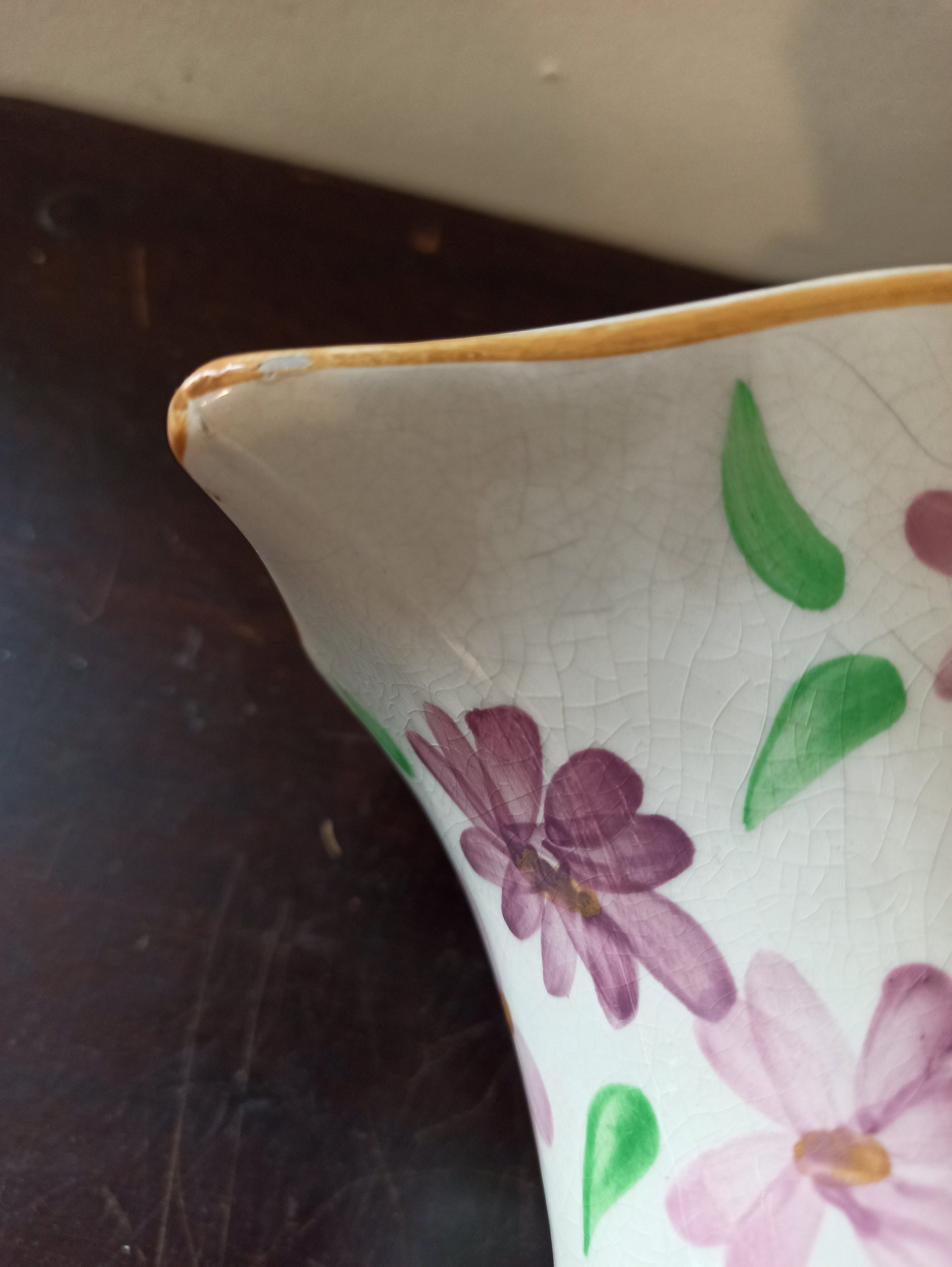 Vintage Urbach Style Floral Jug Vase. Good Condition. 18.5cm Tall - Image 5