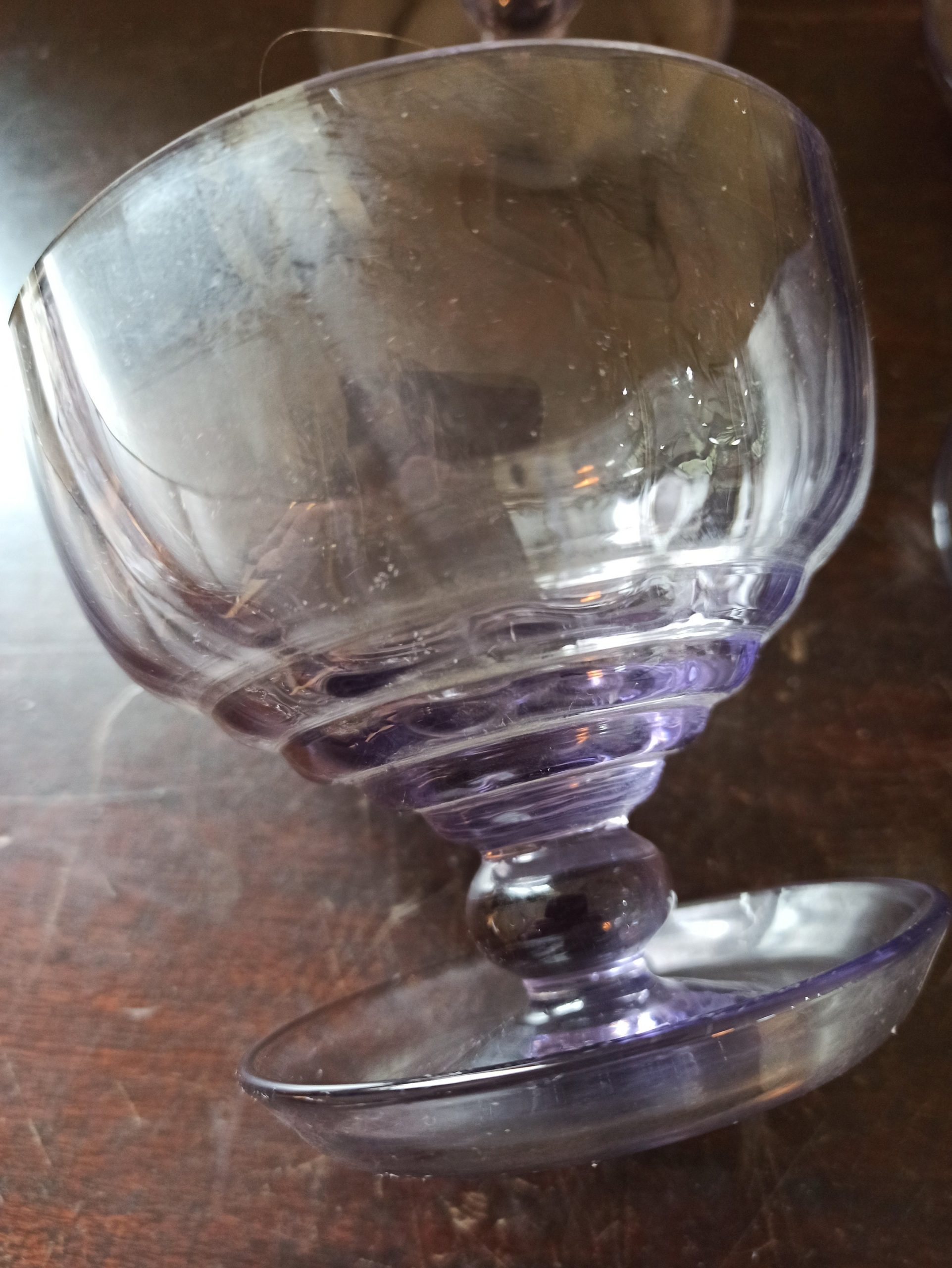 Vintage Purple Pedestal Glass Fruit Dishes. Good Condition. - Image 5