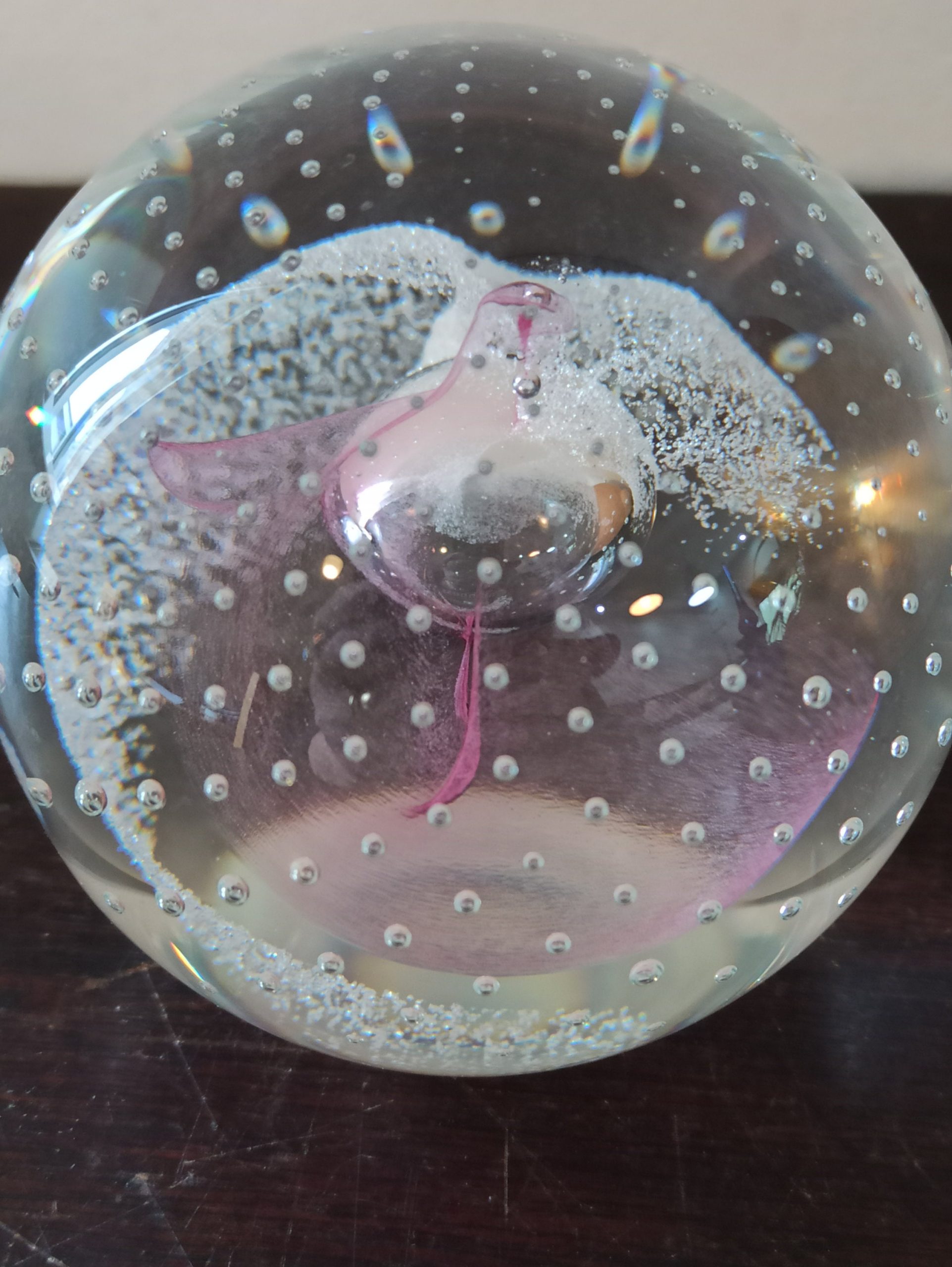 Pink Caithness Paperweight. "Pink Champagne" Vintage. Excellent Condition. - Image 6