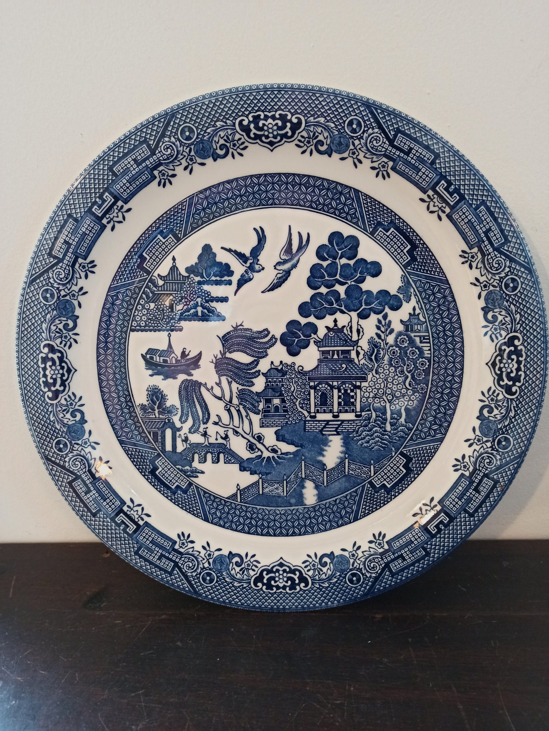 Blue and White Churchill's Decorative Cabinet / Display Plate.