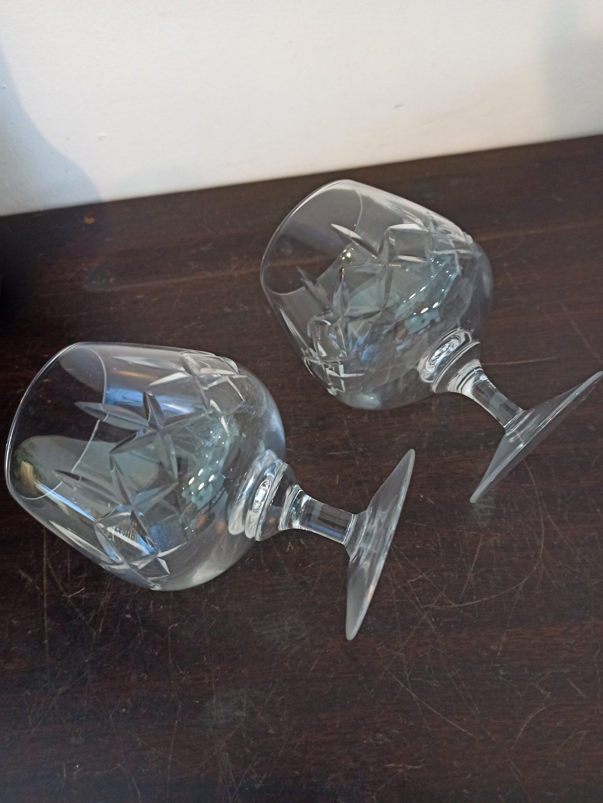 A Pair of Vintage Lead Crystal Brandy Glasses. - Image 8