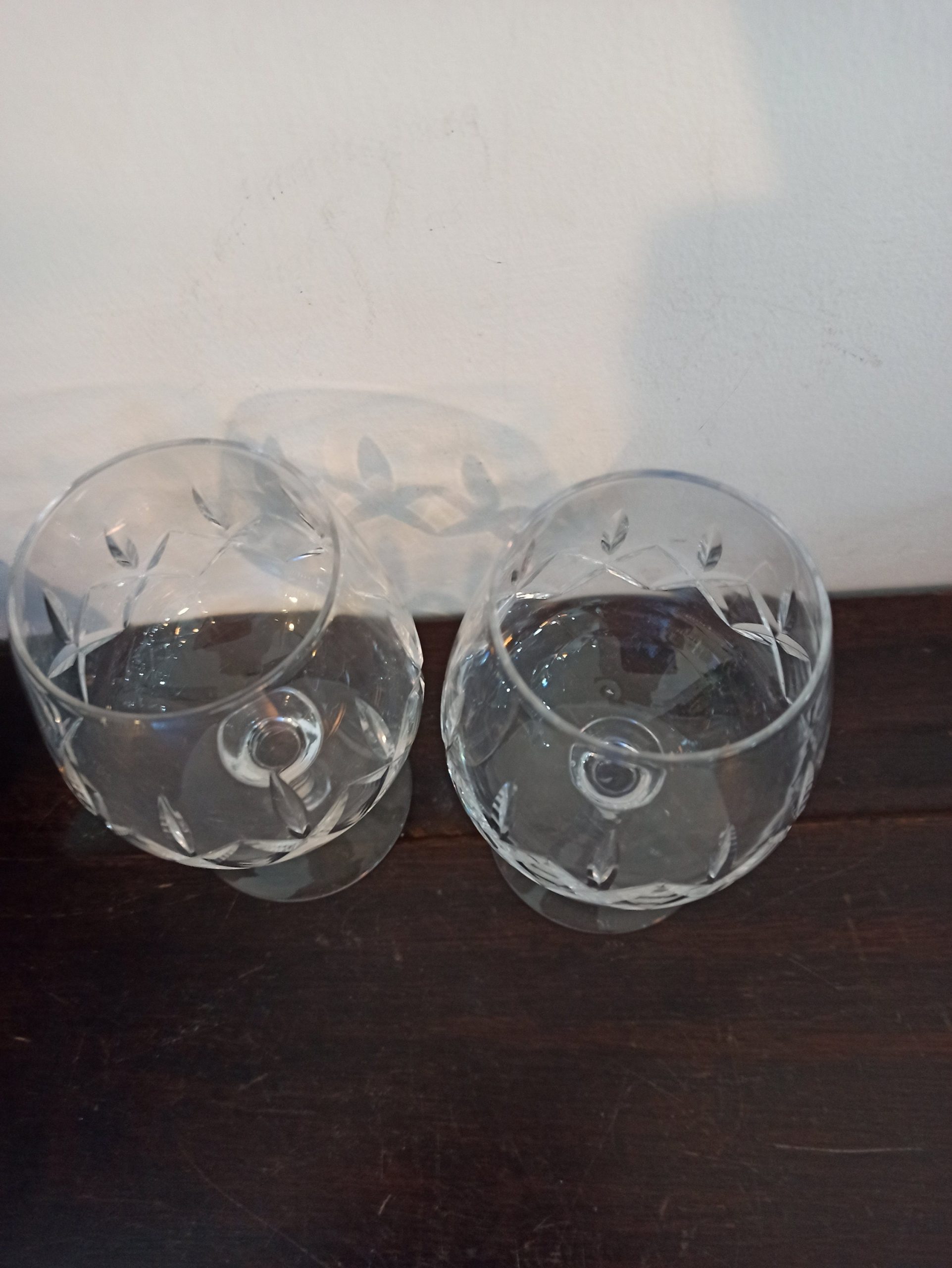 A Pair of Vintage Lead Crystal Brandy Glasses. - Image 4