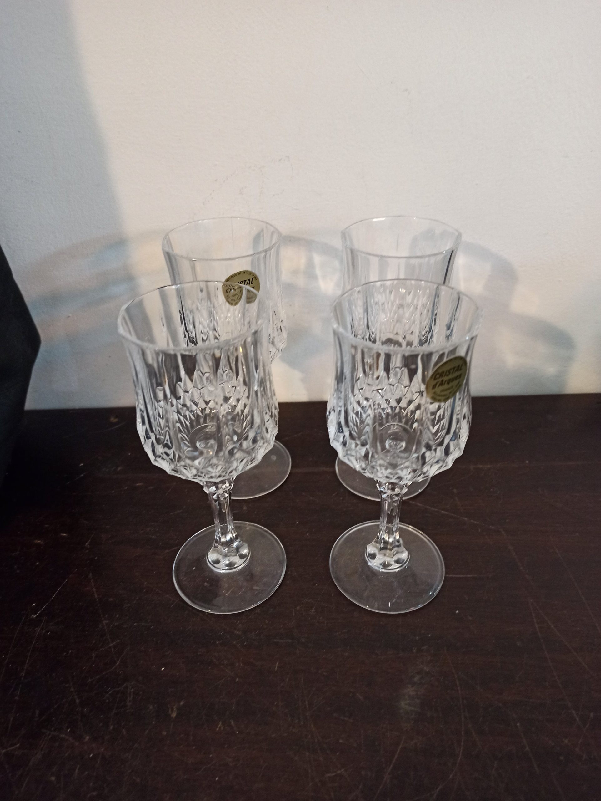 Set of 4 Lead Crystal Wine / Sherry Glasses. Excellent Condition. - Image 2