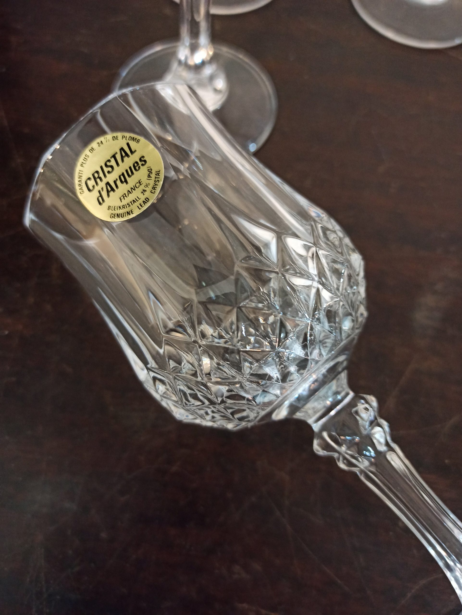 Set of 4 Lead Crystal Wine / Sherry Glasses. Excellent Condition. - Image 5
