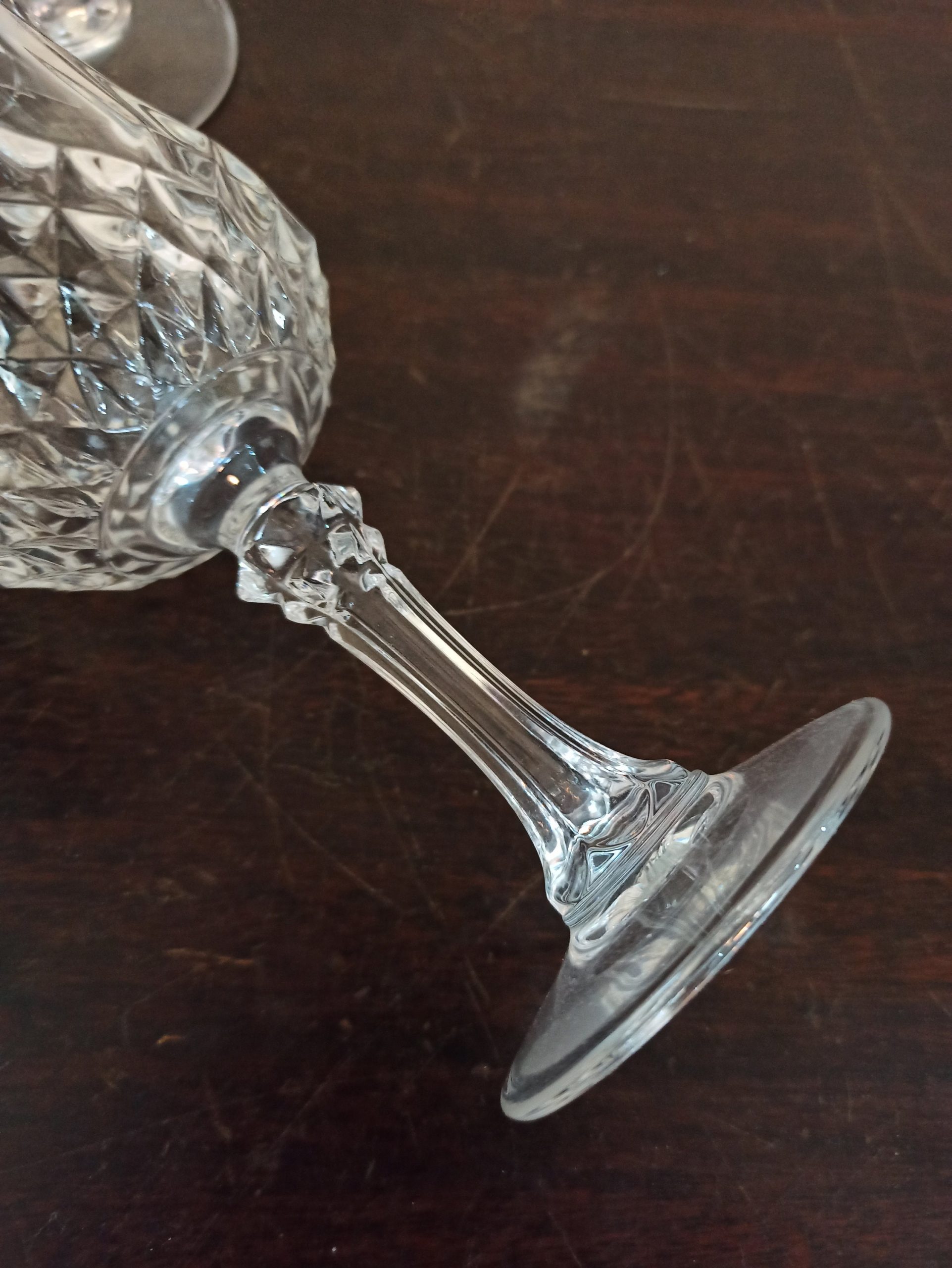 Set of 4 Lead Crystal Wine / Sherry Glasses. Excellent Condition. - Image 6