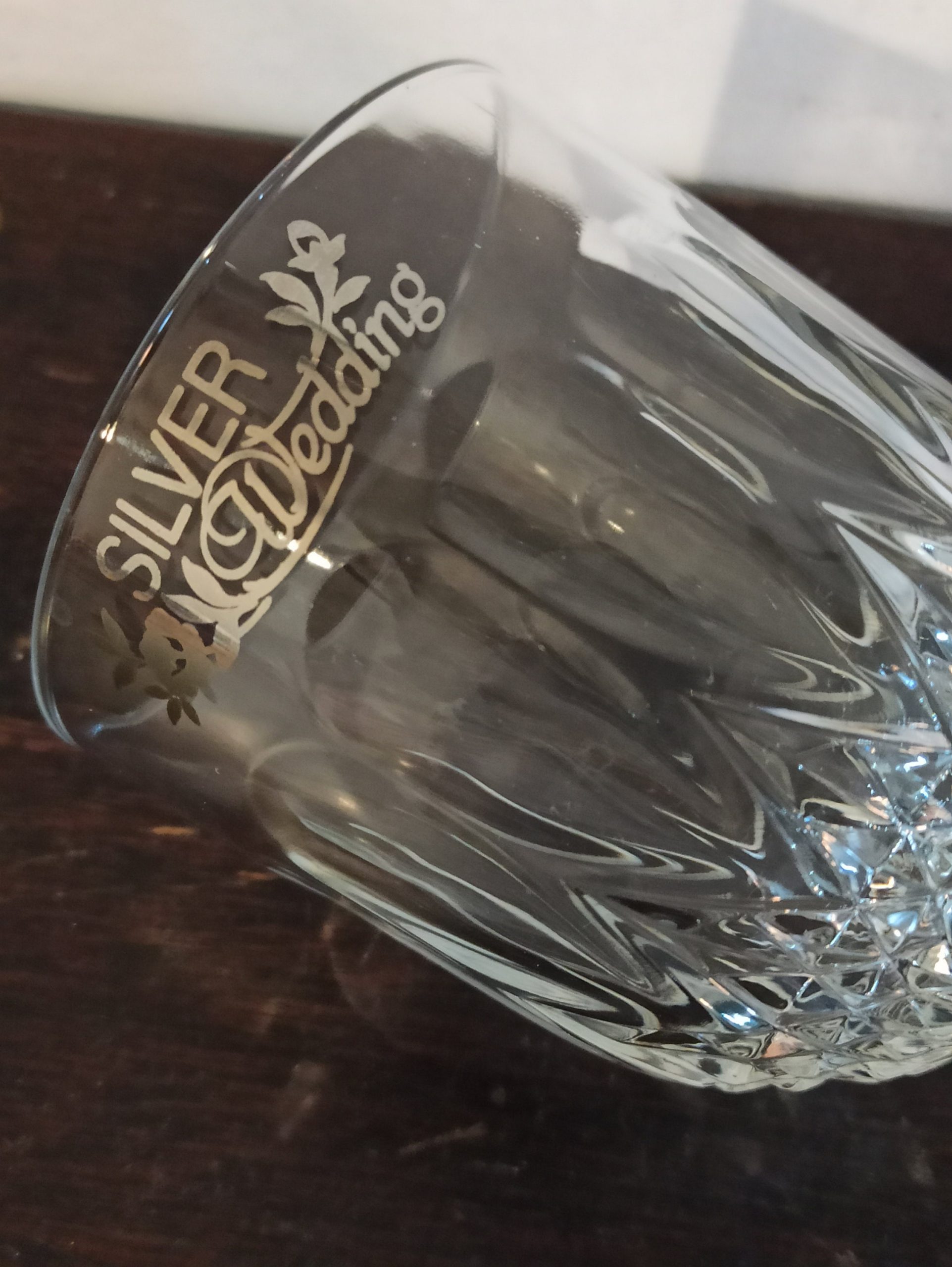 A Pair of Vintage Silver Wedding Sherry Glasses. Very Good Condition. - Image 4