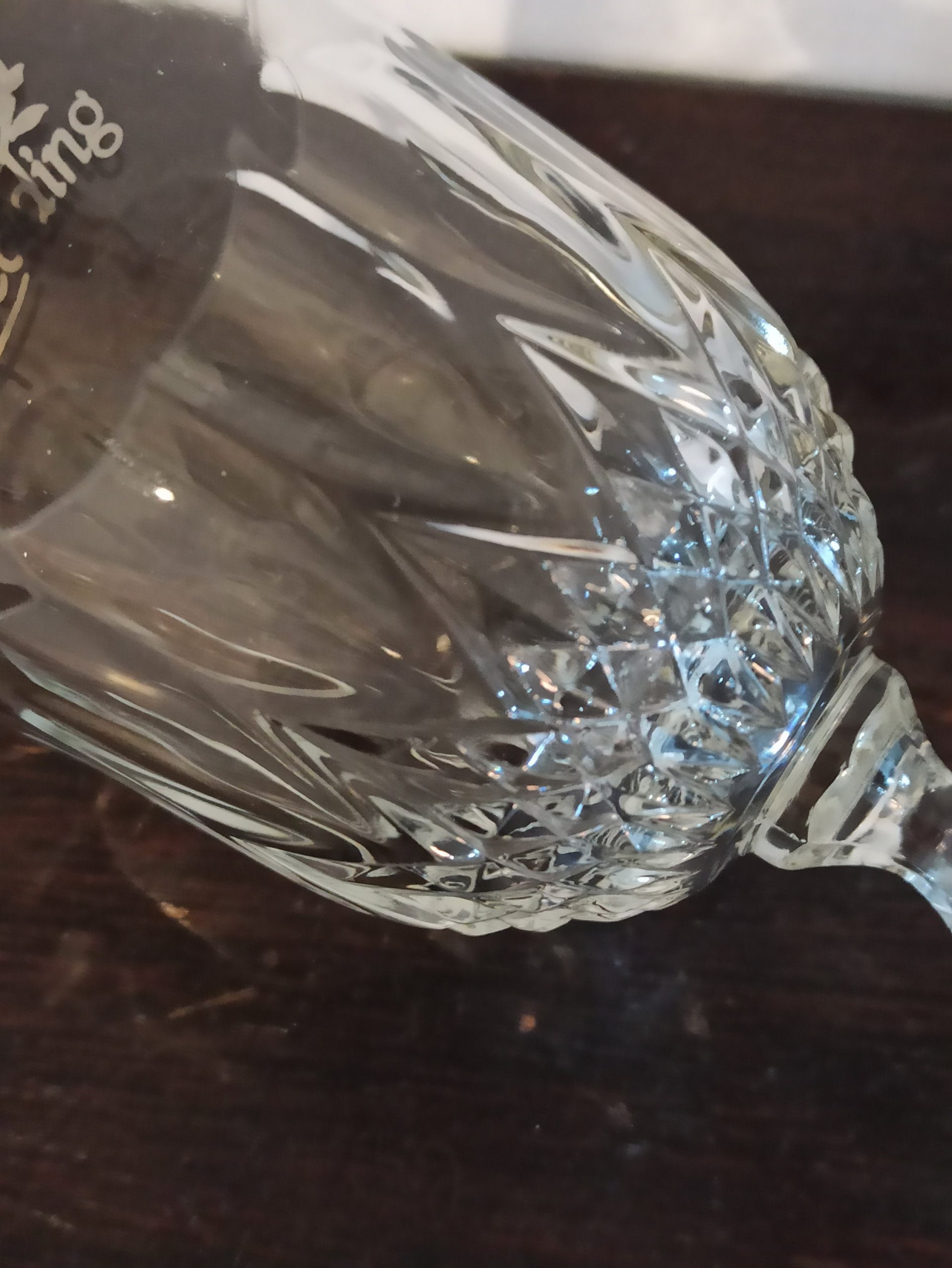 A Pair of Vintage Silver Wedding Sherry Glasses. Very Good Condition. - Image 5