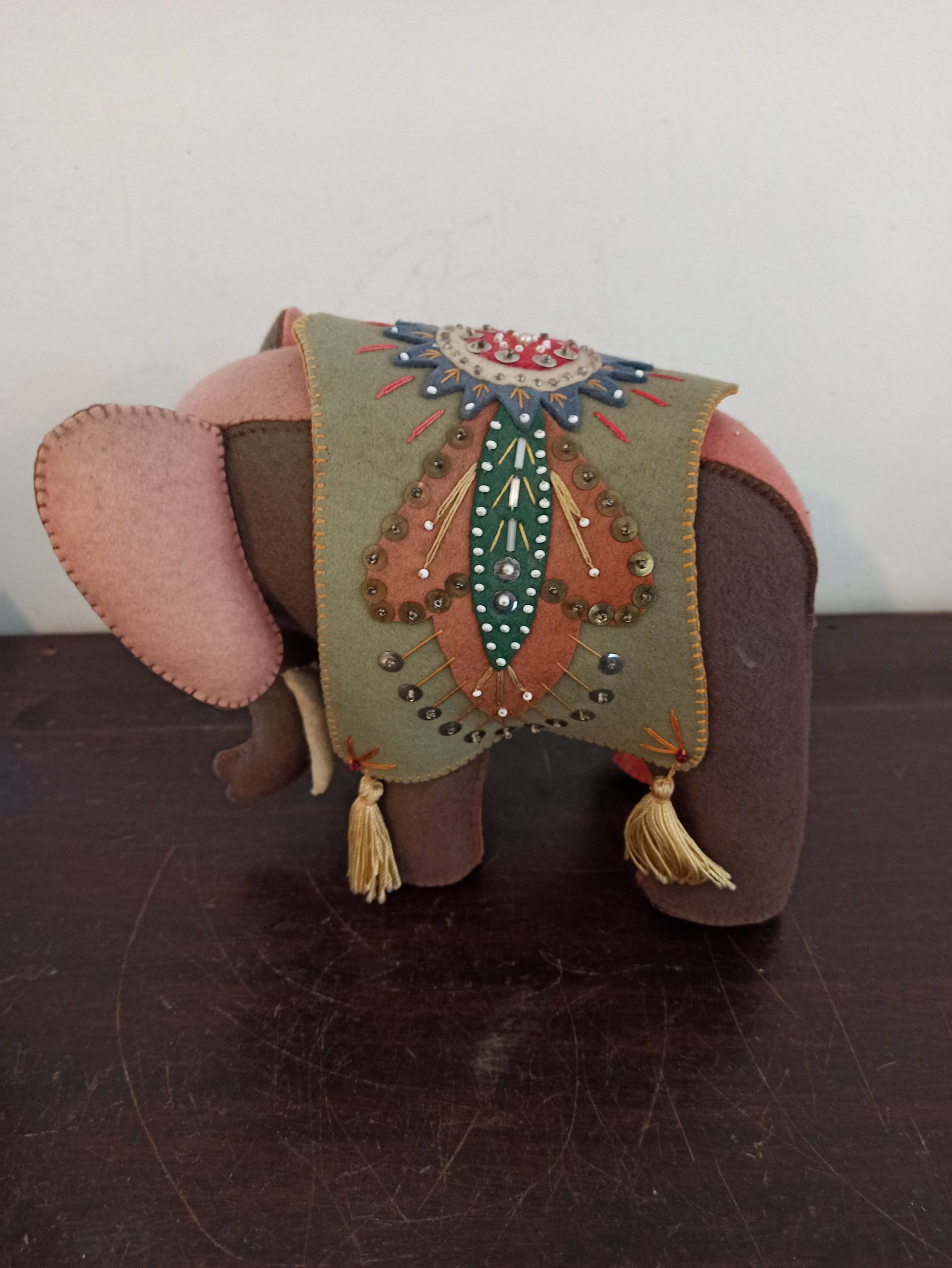 Handmade Vintage Felt Elephant. Good Condition. - Image 2