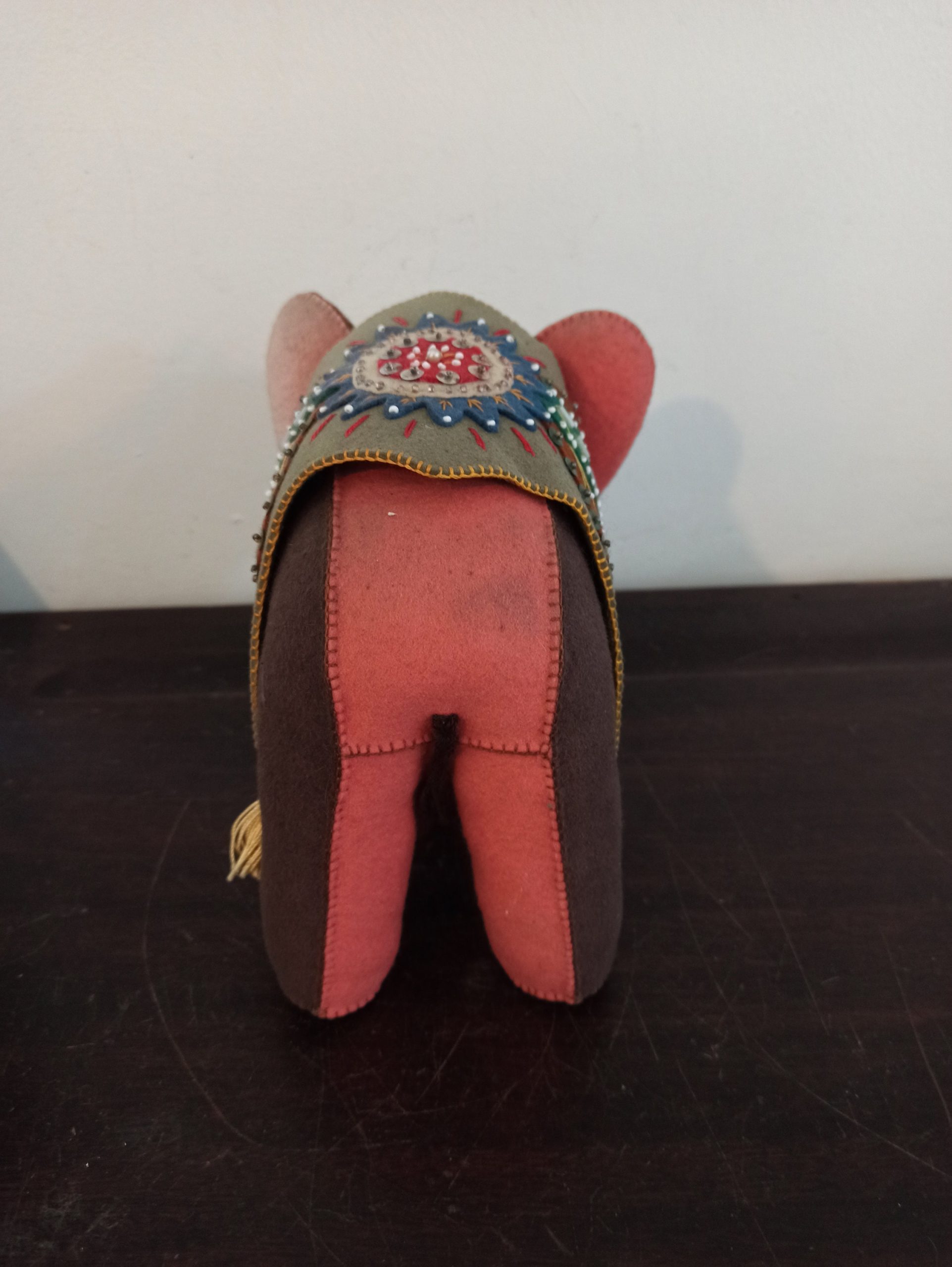 Handmade Vintage Felt Elephant. Good Condition. - Image 3