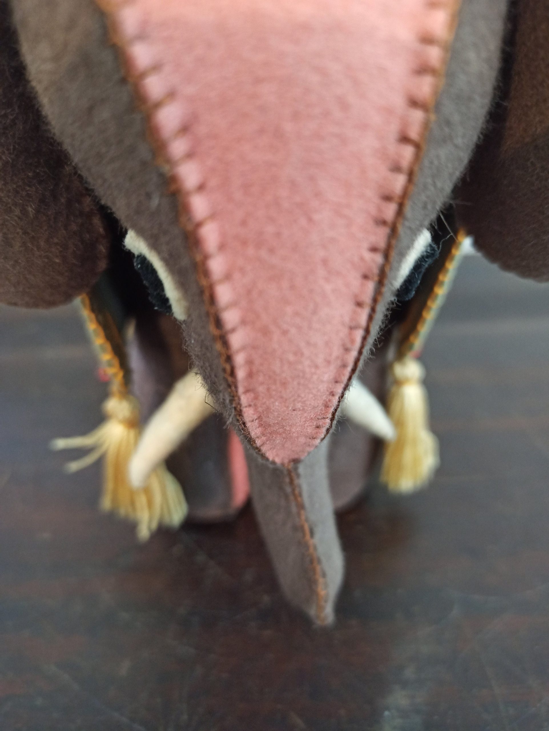 Handmade Vintage Felt Elephant. Good Condition. - Image 9