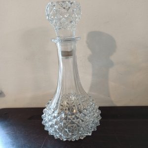 Vintage Lead Crystal Decanter. Hobnail Design. De Arques.