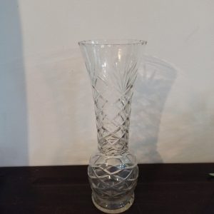 Tall Vintage Glass Clear Vase. Very Good Condition.