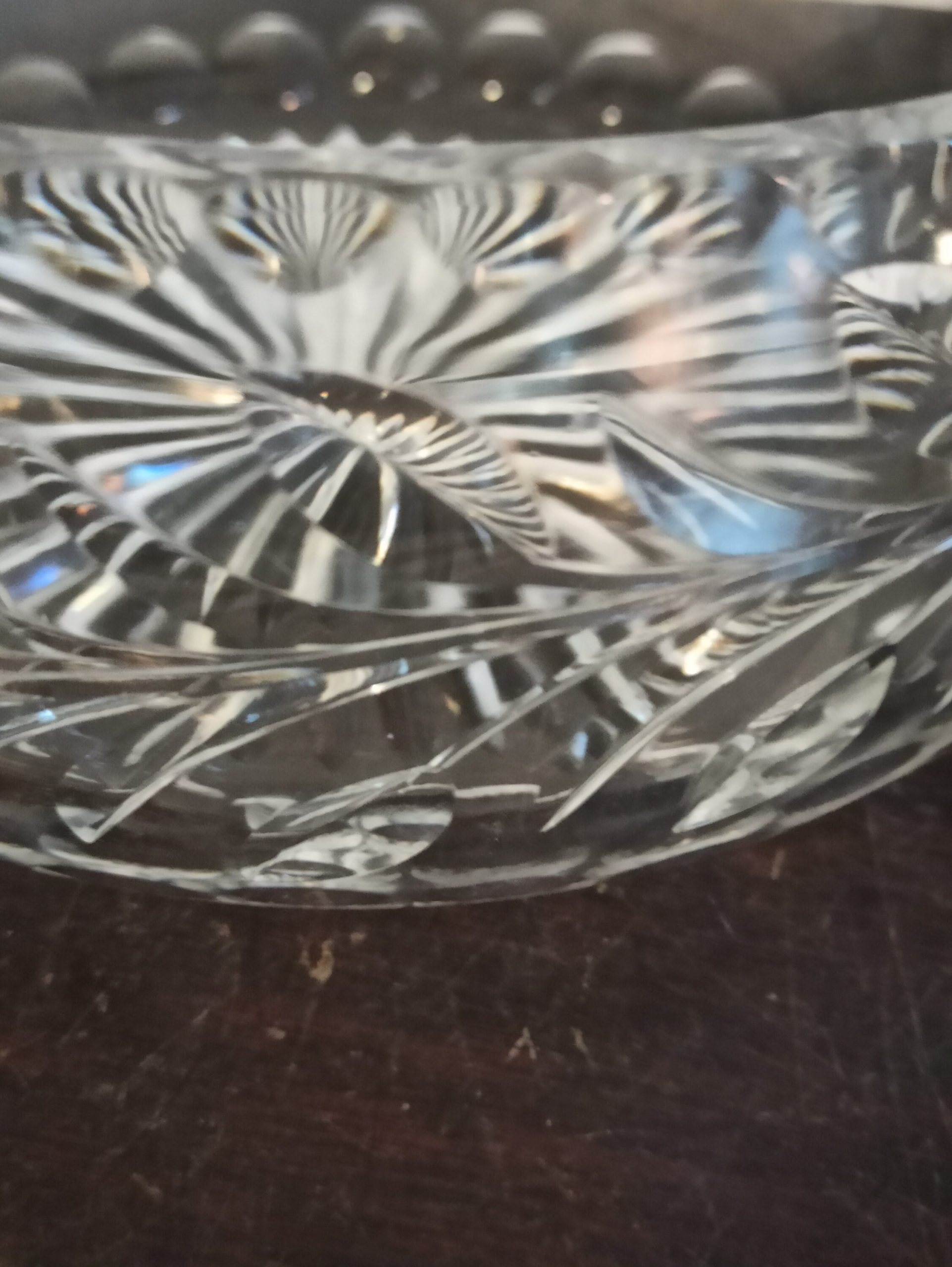 Lead Crystal Fruit Bowl. Excellent Condition. - Image 10