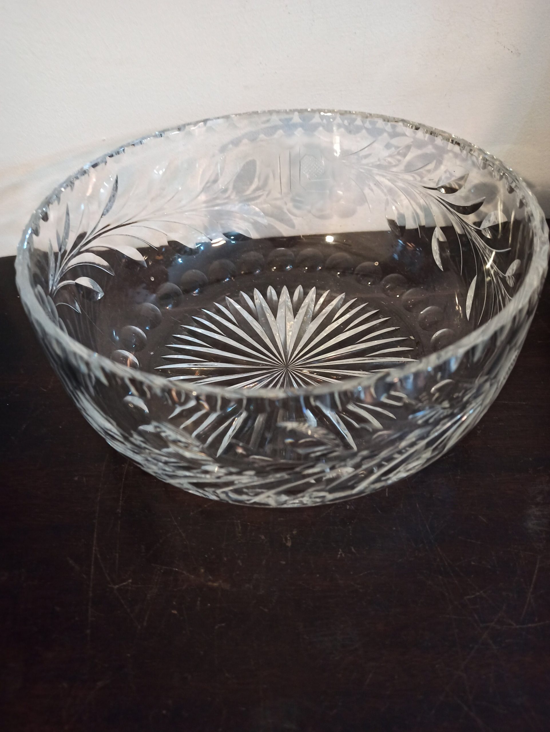 Lead Crystal Fruit Bowl. Excellent Condition. - Image 2