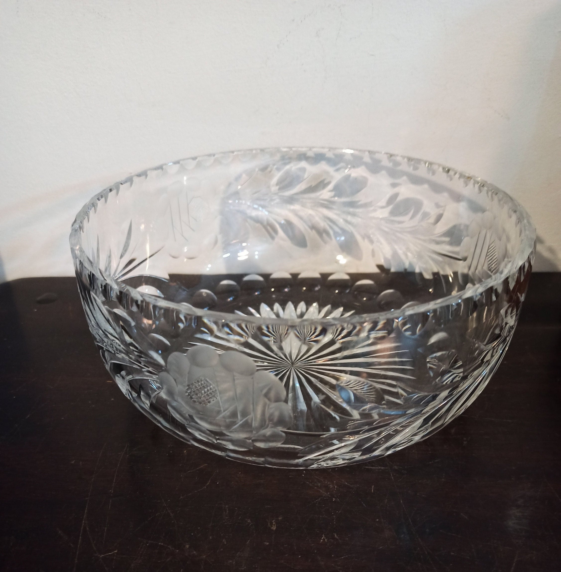 Lead Crystal Fruit Bowl. Excellent Condition.