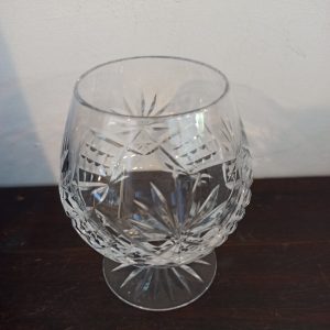 Vintage Bohemian Brandy Glass. Hand Cut. Lead Crystal.