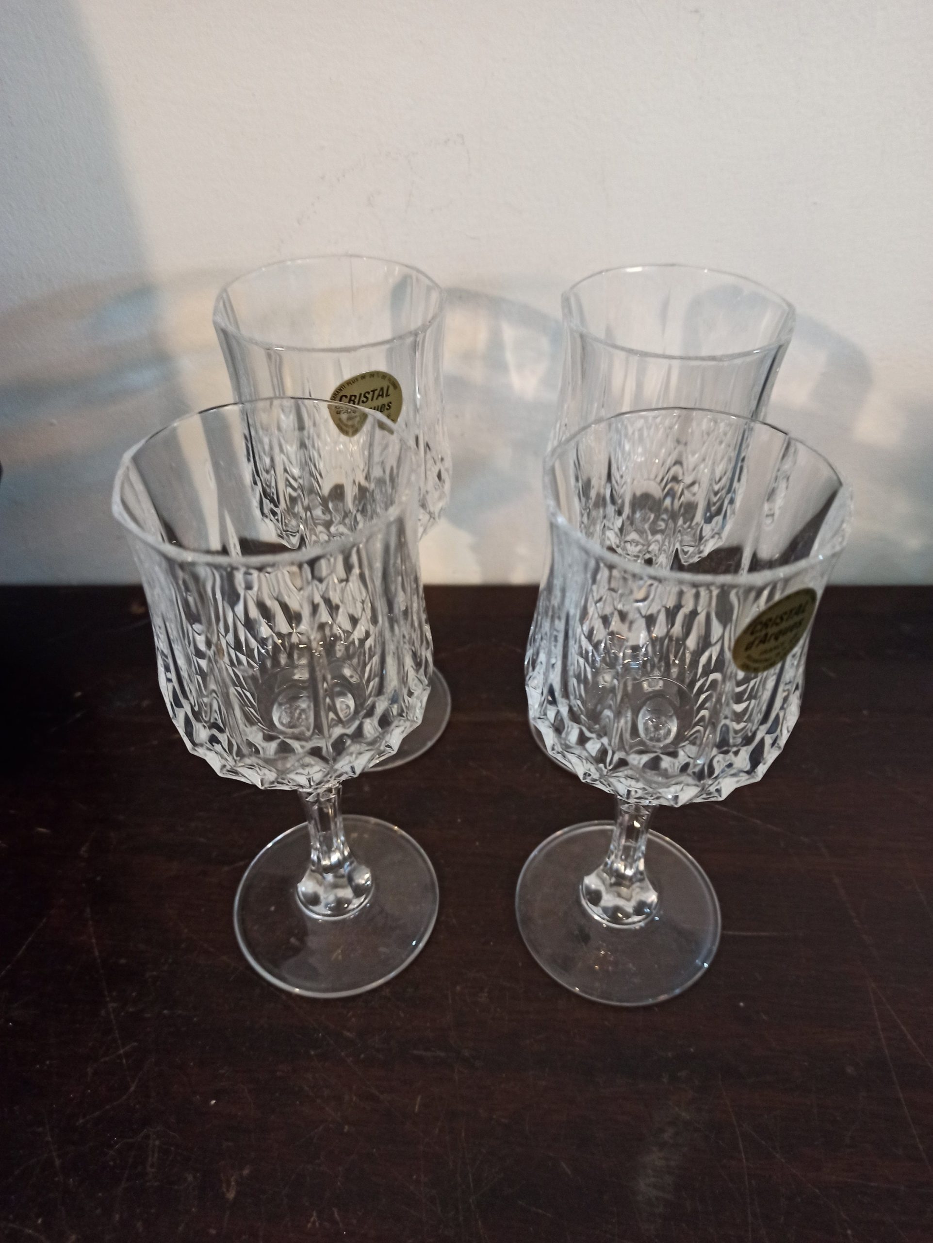 Set of 4 Lead Crystal Wine / Sherry Glasses. Excellent Condition.