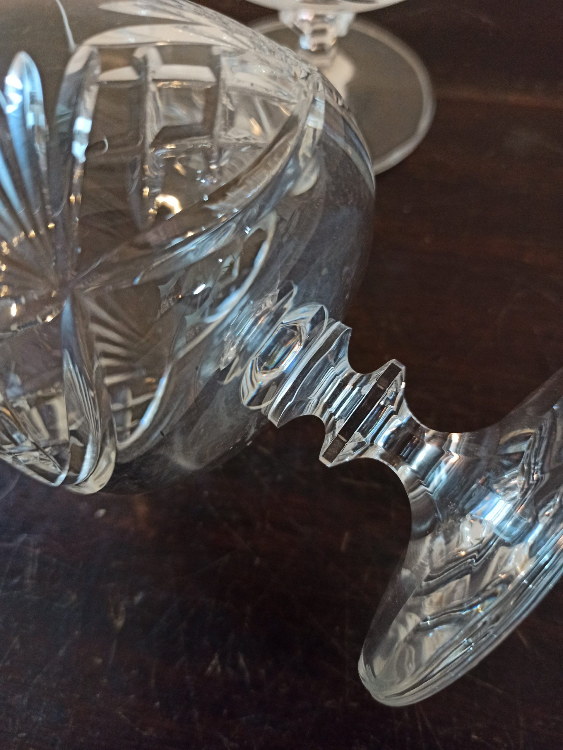 Vintage Pair of Lead Crystal Brandy Glasses. Excellent Condition. - Image 5