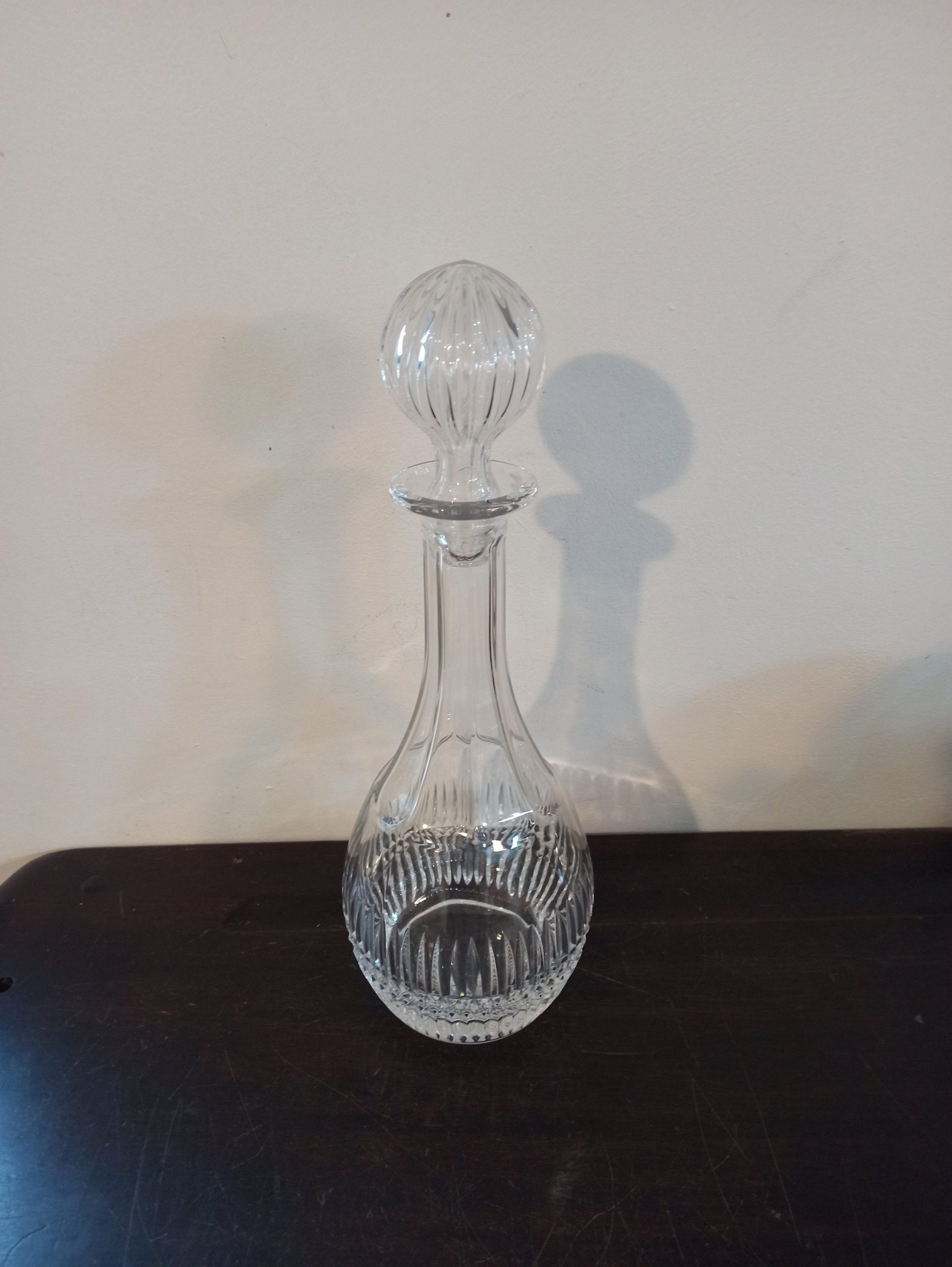 Vintage Tall Glass Decanter With Stopper. Excellent Condition. - Image 2