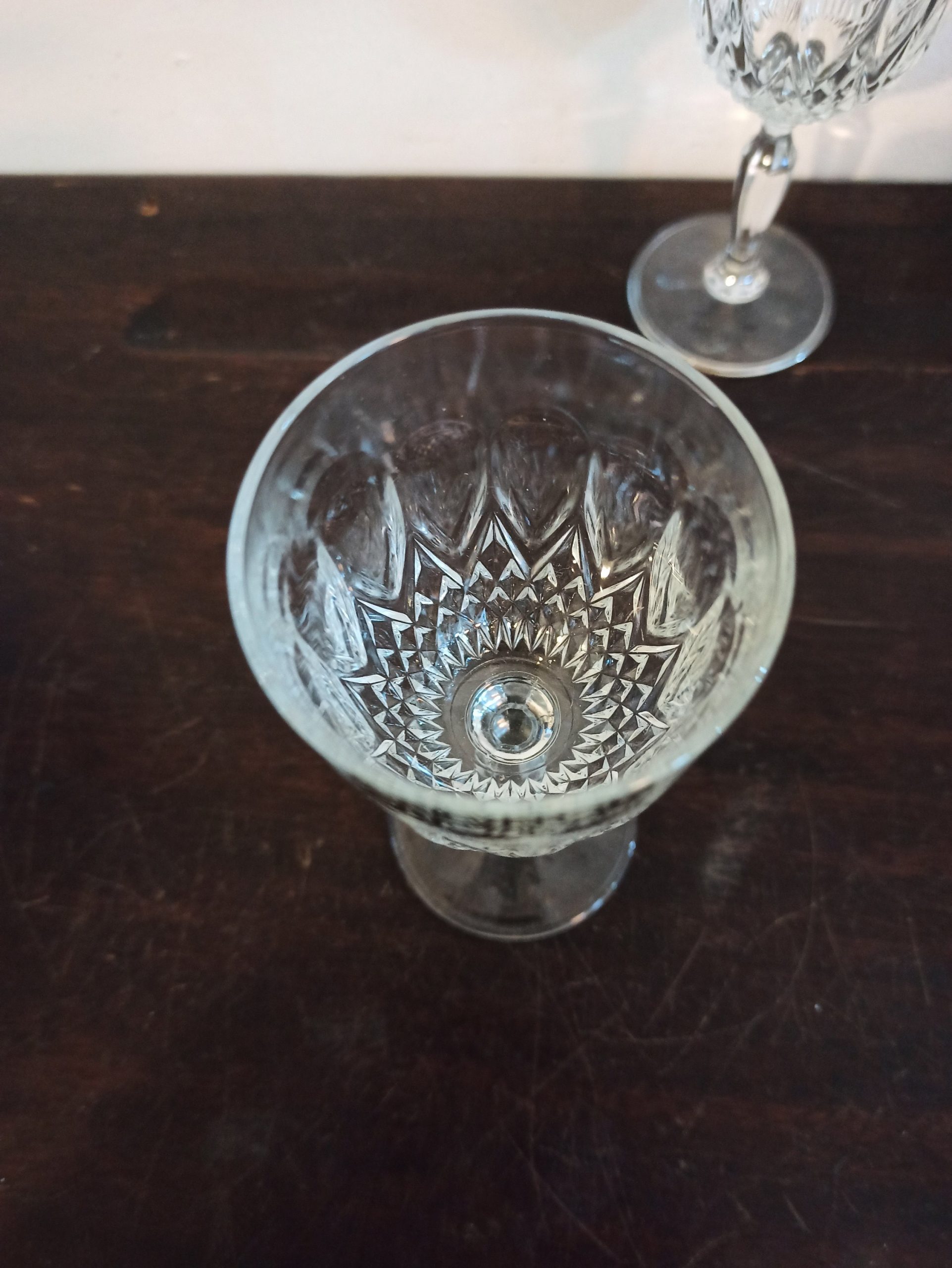 A Pair of Vintage Silver Wedding Sherry Glasses. Very Good Condition. - Image 3