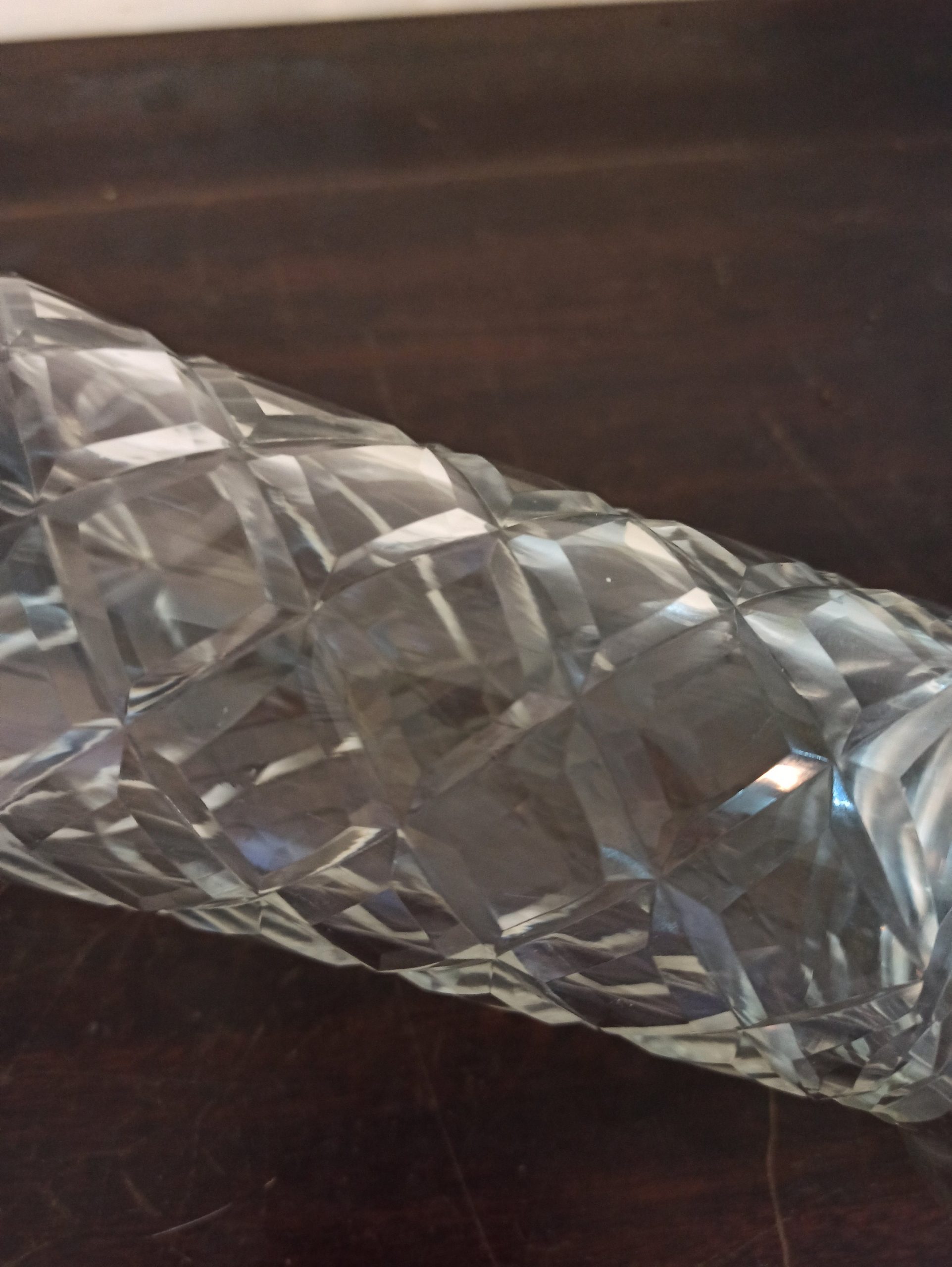 Tall Vintage Glass Clear Vase. Very Good Condition. - Image 7