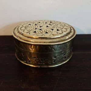 Vintage Brass Lidded Decorative Hinged Box