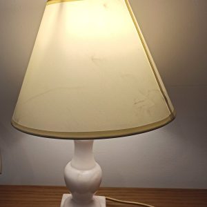 Small Vintage Onyx Table Lamp. Square Base.